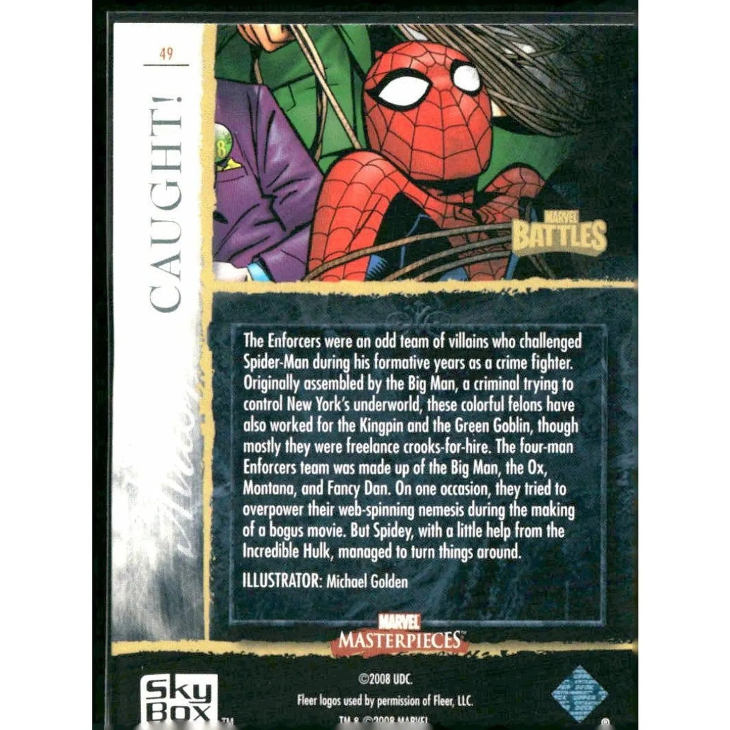 2008 Upper Deck Marvel Masterpieces 3 #49 Caught! - MOD Shop LLC