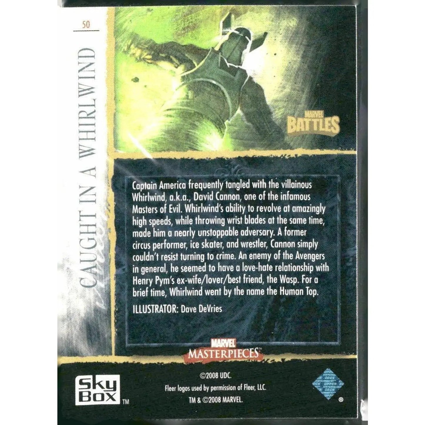 2008 Upper Deck Marvel Masterpieces 3 #50 Caught in a Whirlwind - MOD Shop LLC