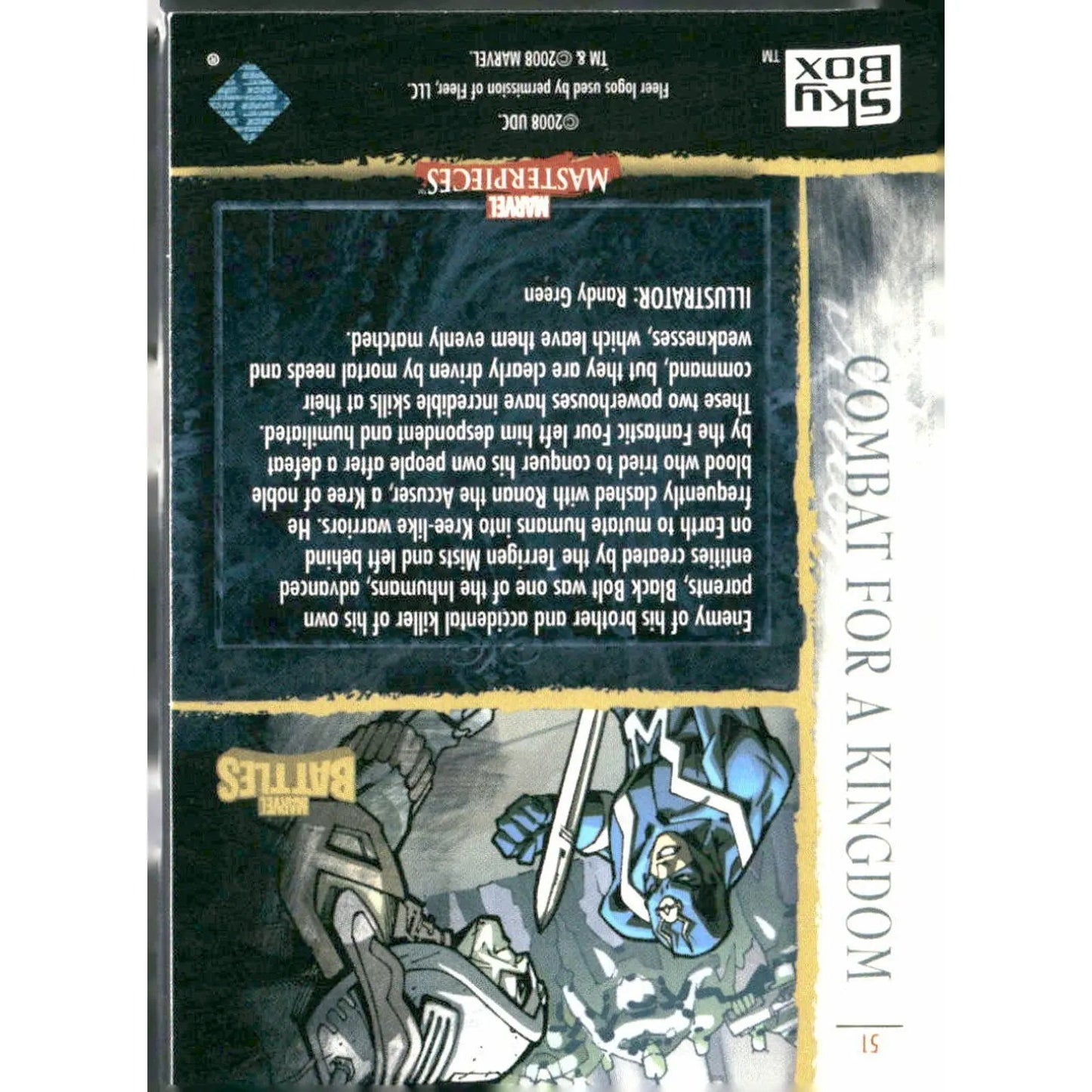 2008 Upper Deck Marvel Masterpieces 3 #51 Combat for a Kingdom - MOD Shop LLC