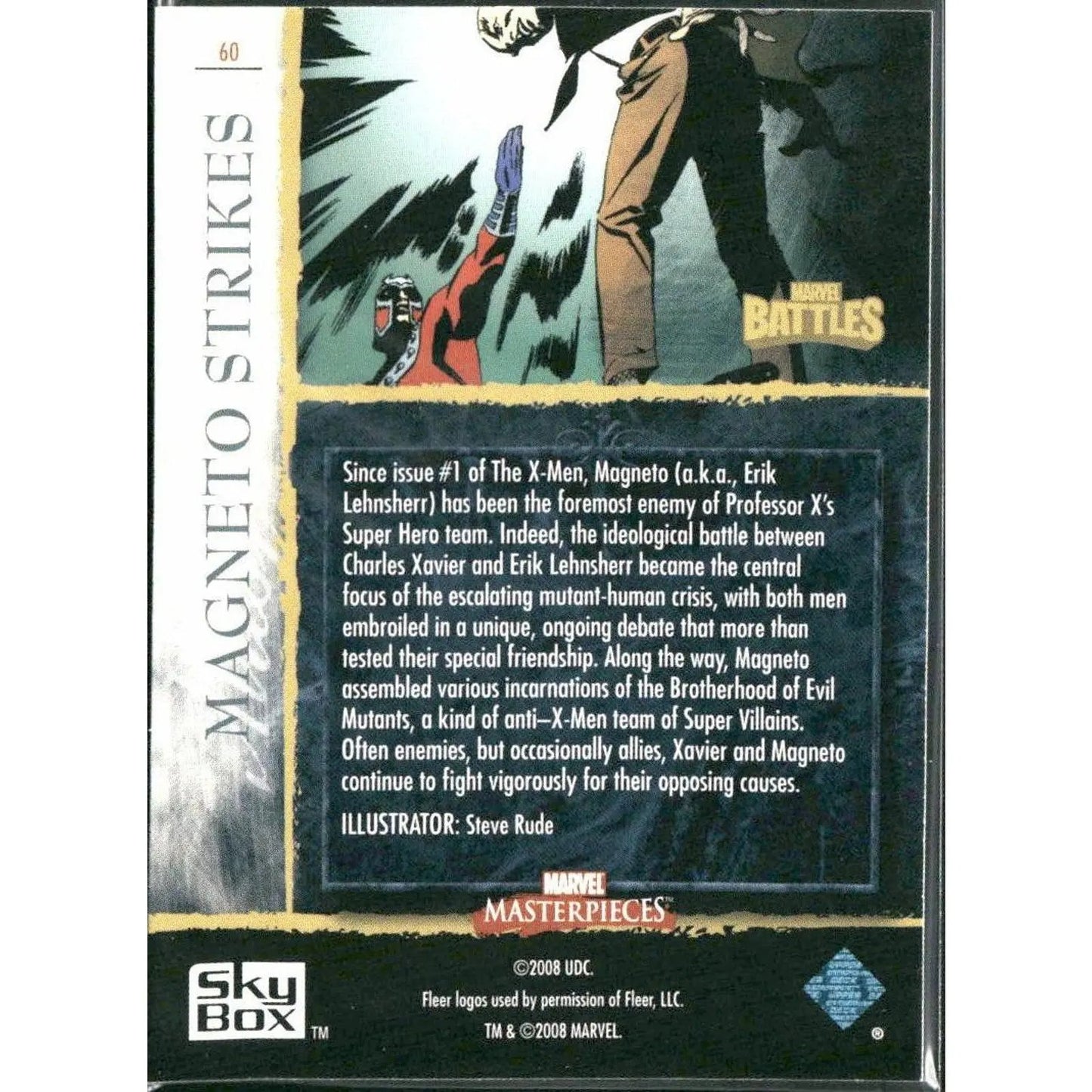 2008 Upper Deck Marvel Masterpieces 3 #60 Magneto Strikes - MOD Shop LLC