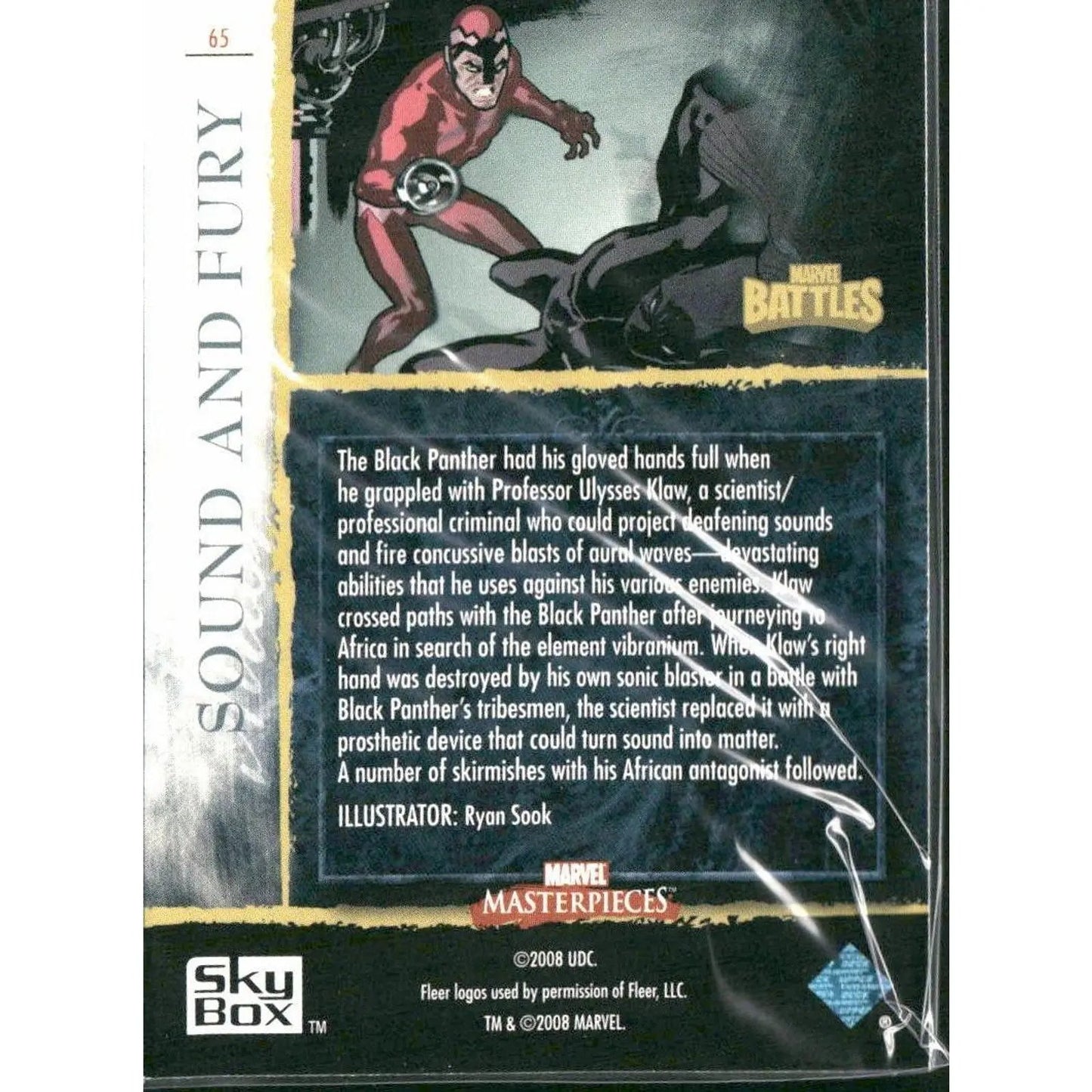 2008 Upper Deck Marvel Masterpieces 3 #65 Sound and Fury - MOD Shop LLC