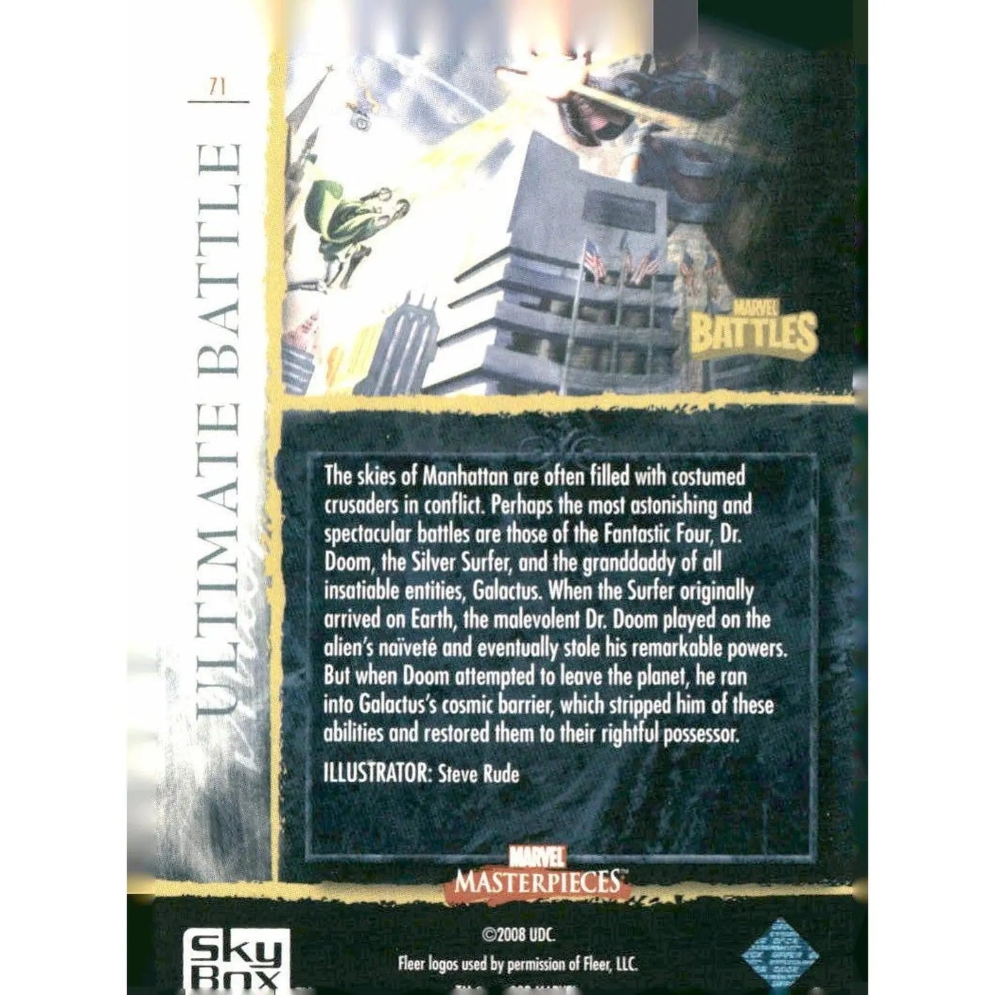 2008 Upper Deck Marvel Masterpieces 3 #71 Ultimate Battle - MOD Shop LLC