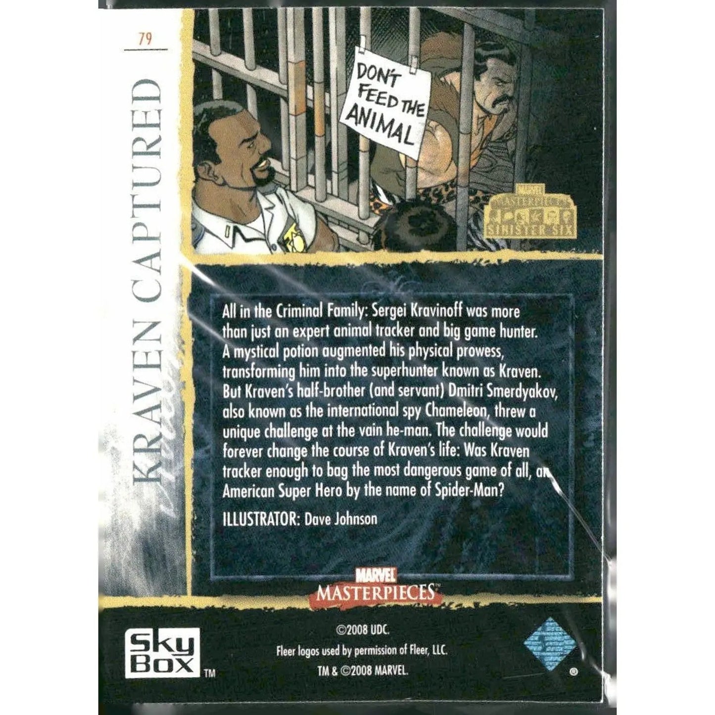 2008 Upper Deck Marvel Masterpieces 3 #79 Kraven Captured - MOD Shop LLC