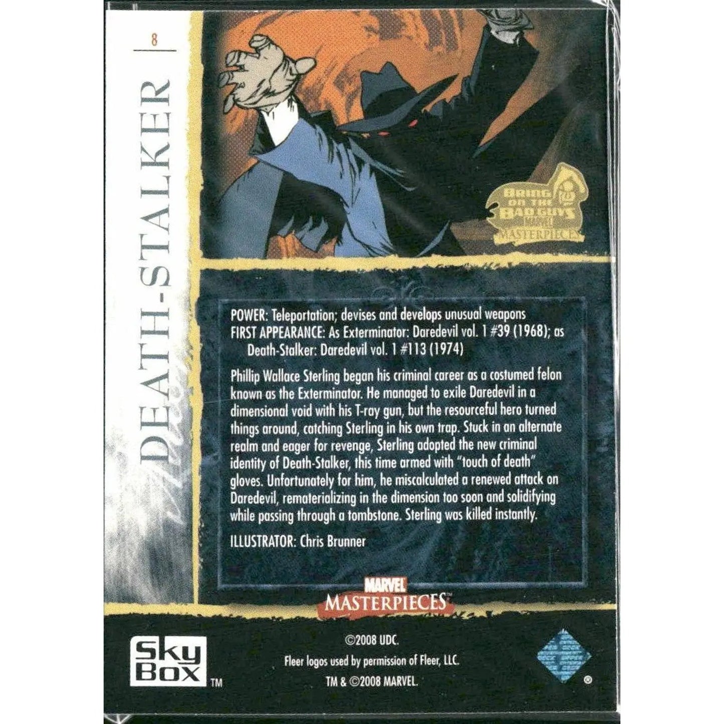 2008 Upper Deck Marvel Masterpieces 3 #8 Death - Stalker - MOD Shop LLC