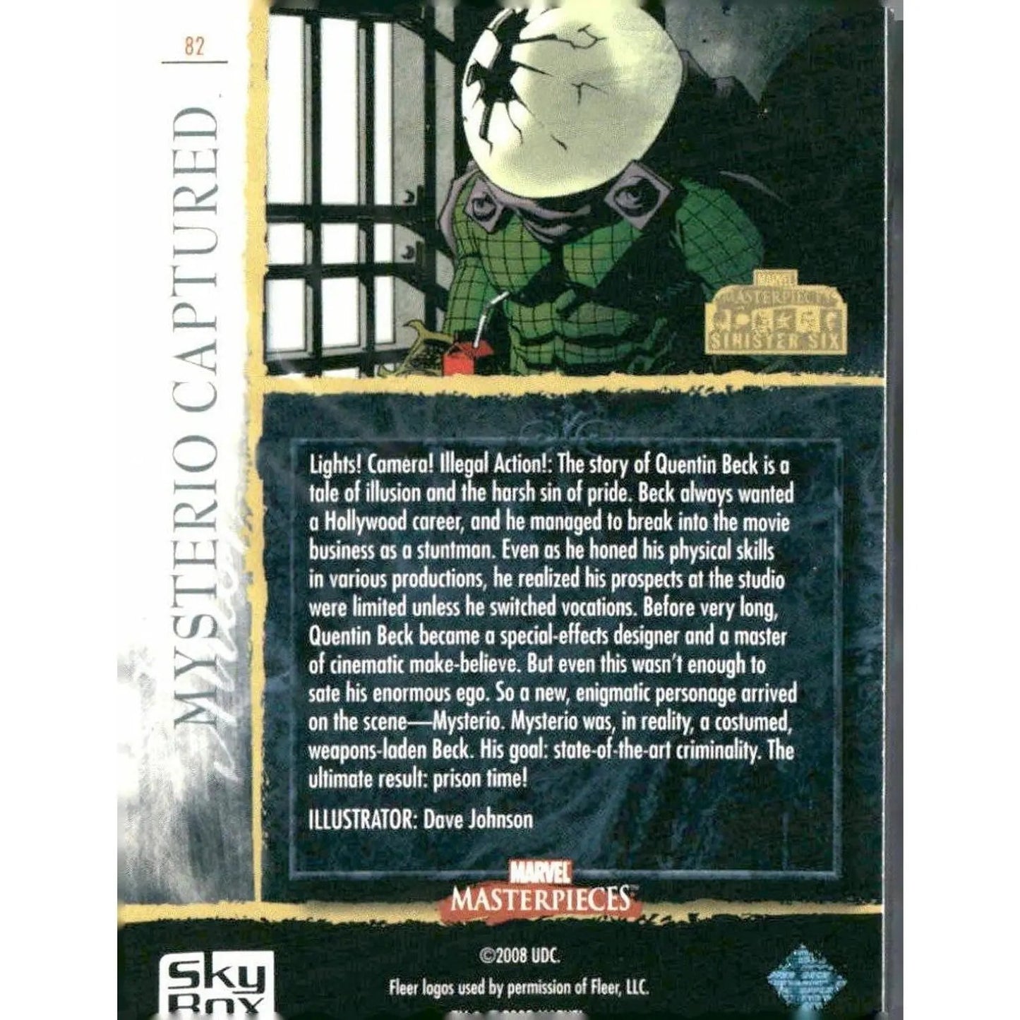 2008 Upper Deck Marvel Masterpieces 3 #82 Mysterio Captured - MOD Shop LLC