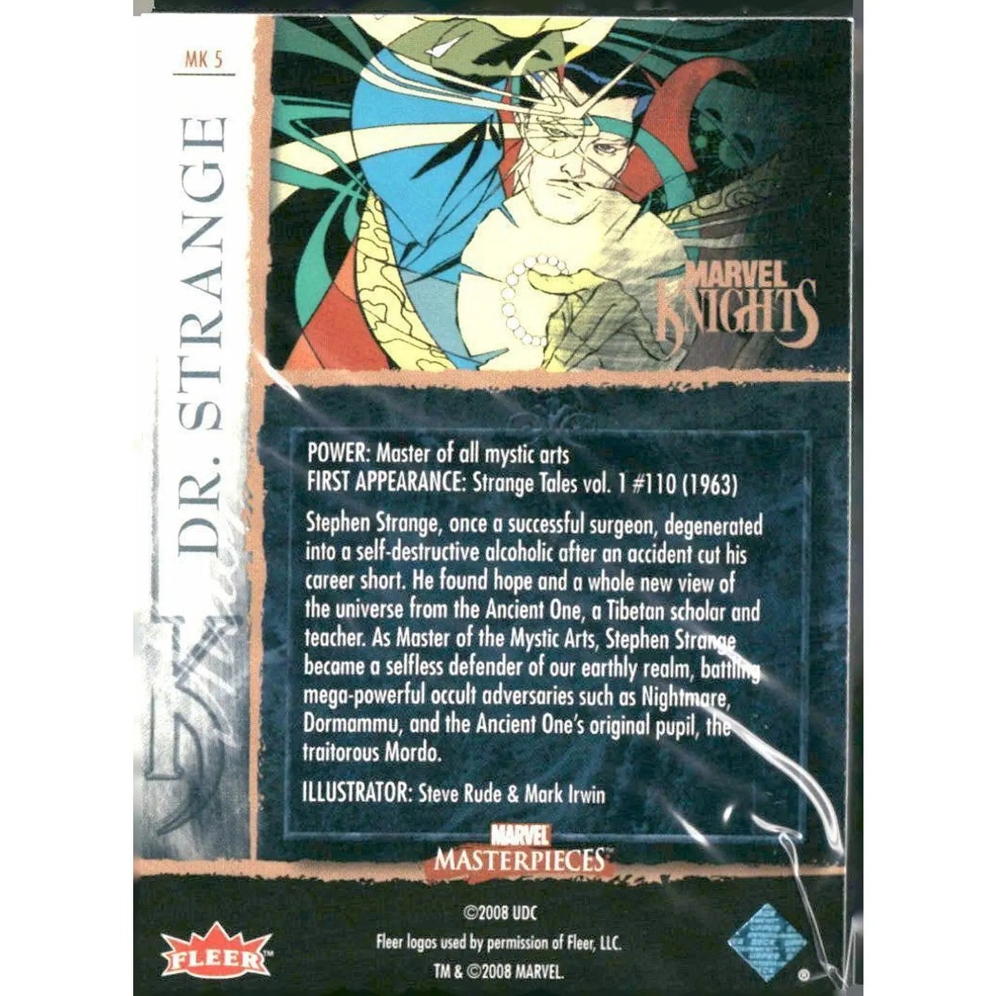 2008 Upper Deck Marvel Masterpieces 3 #MK5 Dr. Strange - MOD Shop LLC