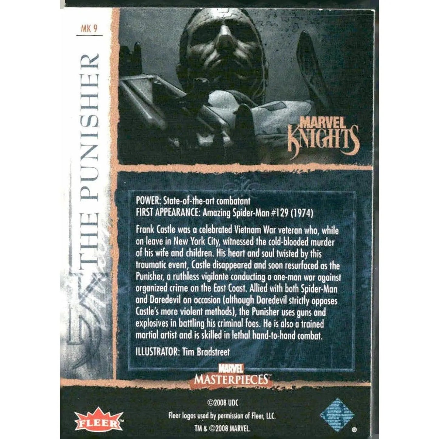 2008 Upper Deck Marvel Masterpieces 3 #MK9 The Punisher - MOD Shop LLC