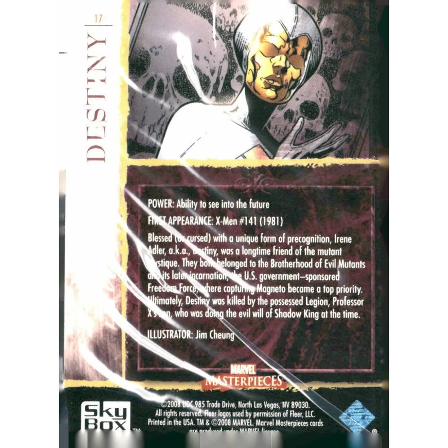 2008 Upper Deck Marvel Masterpieces Set 2 #17 Destiny - MOD Shop LLC
