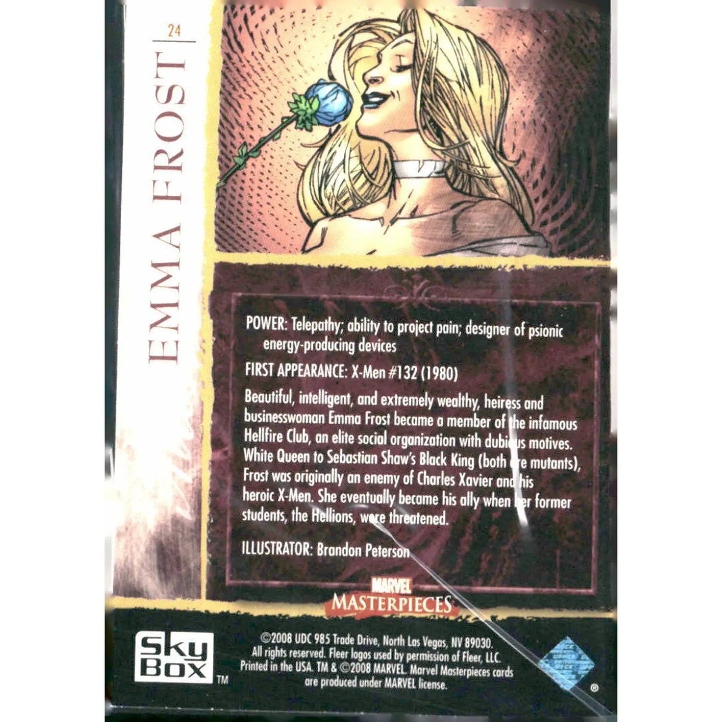 2008 Upper Deck Marvel Masterpieces Set 2 #24 Emma Frost - MOD Shop LLC