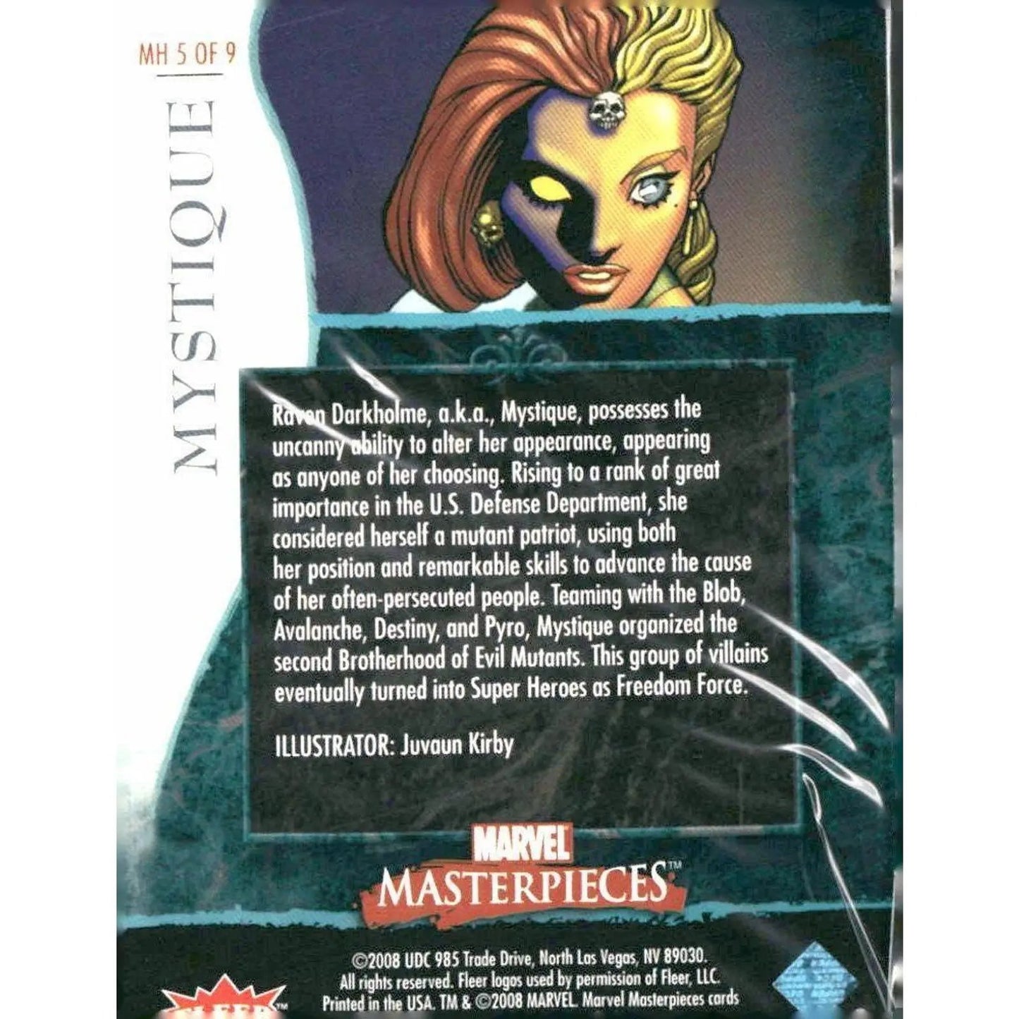 2008 Upper Deck Marvel Masterpieces Set 2 #55 Mystique - MOD Shop LLC