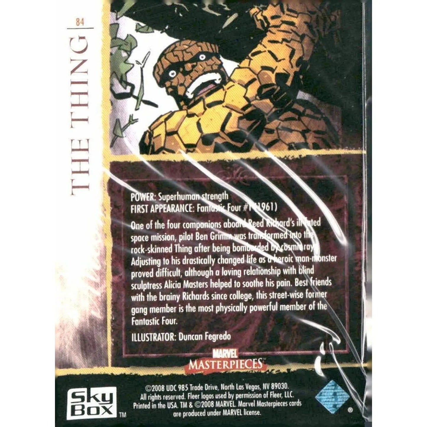 2008 Upper Deck Marvel Masterpieces Set 2 #84 The Thing - MOD Shop LLC