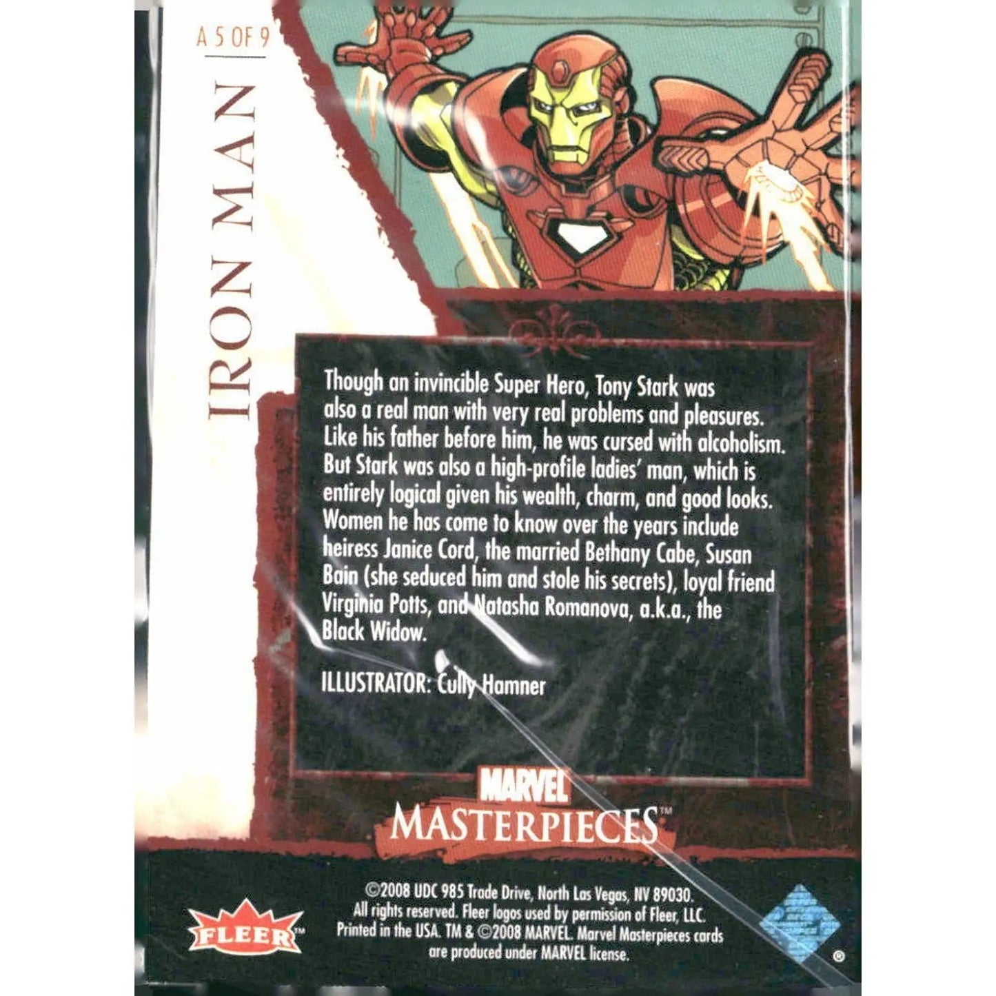 2008 Upper Deck Marvel Masterpieces Set 2 #A5 Iron Man - MOD Shop LLC