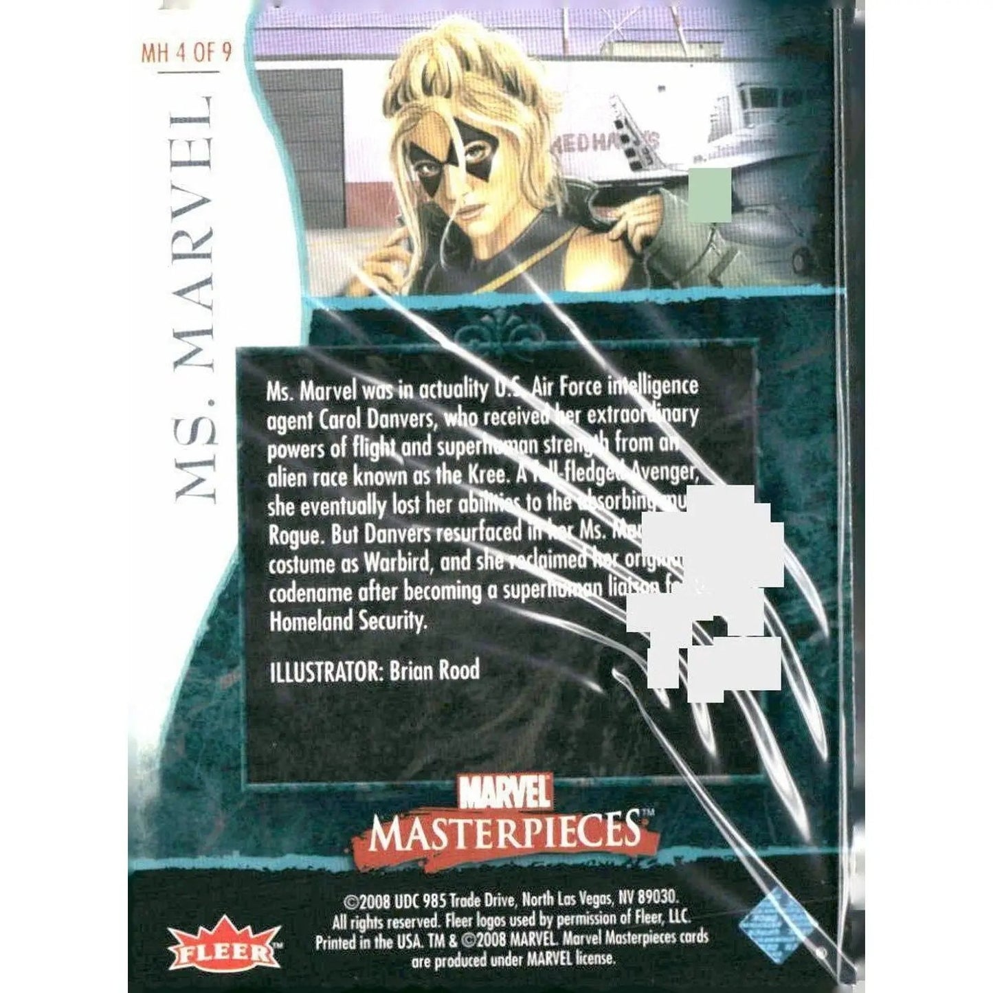 2008 Upper Deck Marvel Masterpieces Set 2 #MH4 Ms. Marvel - MOD Shop LLC