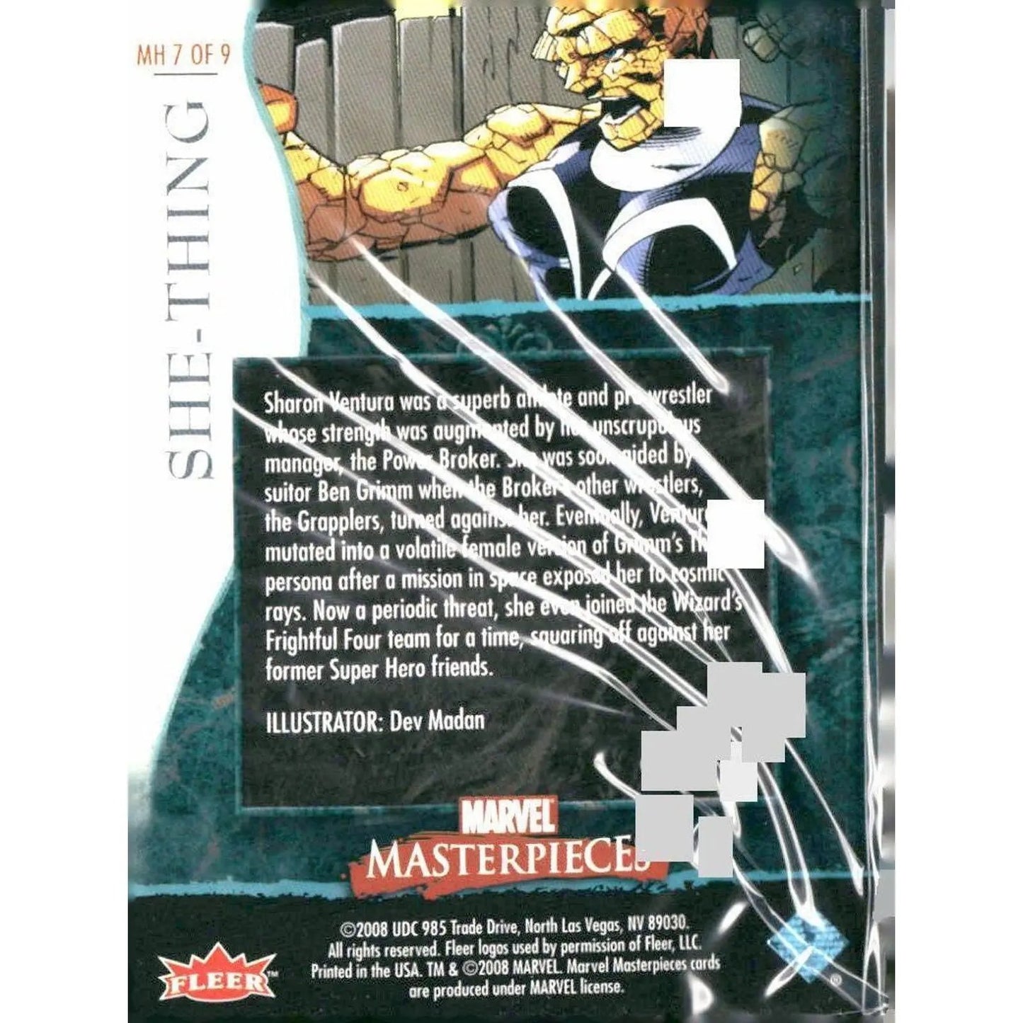 2008 Upper Deck Marvel Masterpieces Set 2 #MH7 She - Thing - MOD Shop LLC