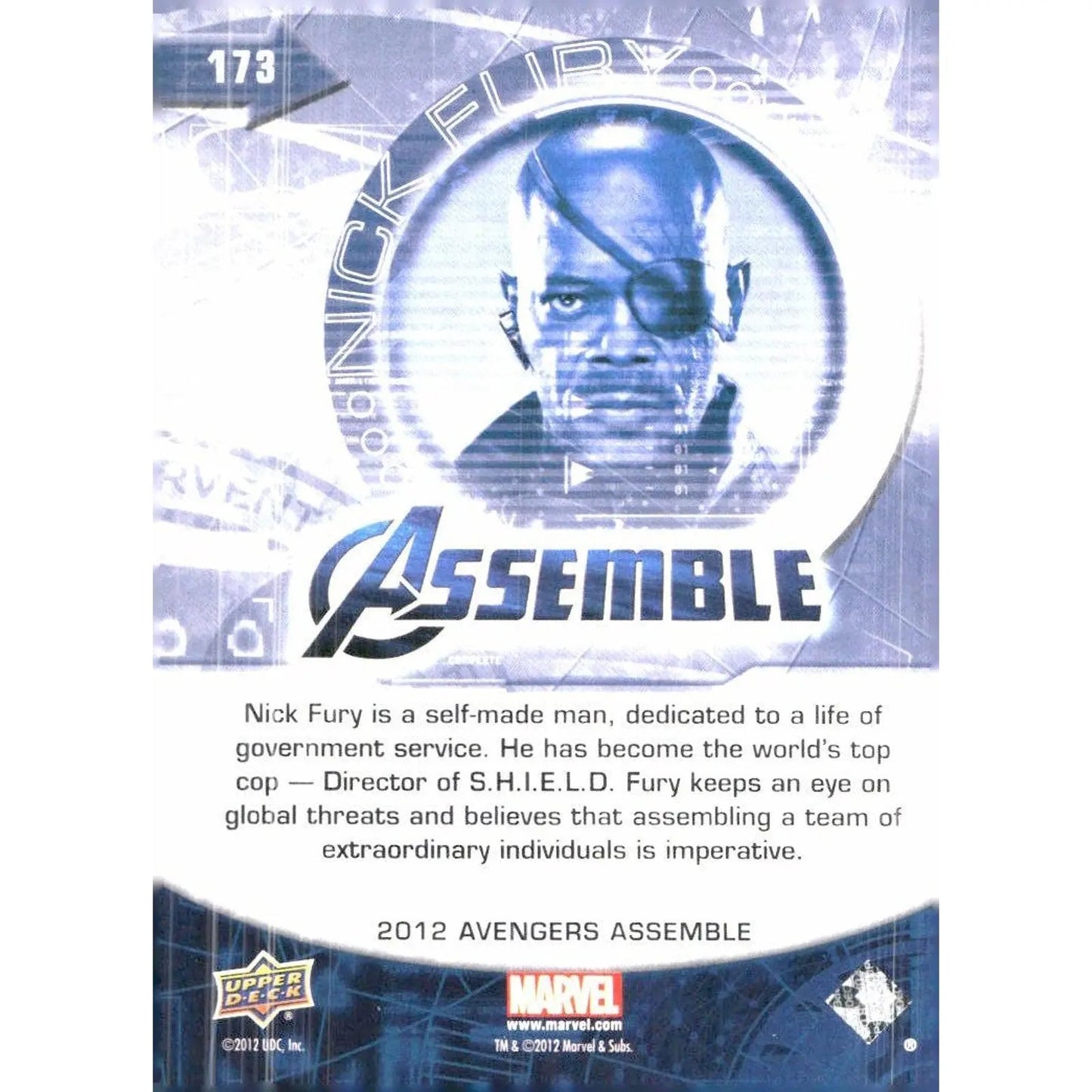 2012 Upper Deck Avengers Assemble #173 Nick Fury - MOD Shop LLC