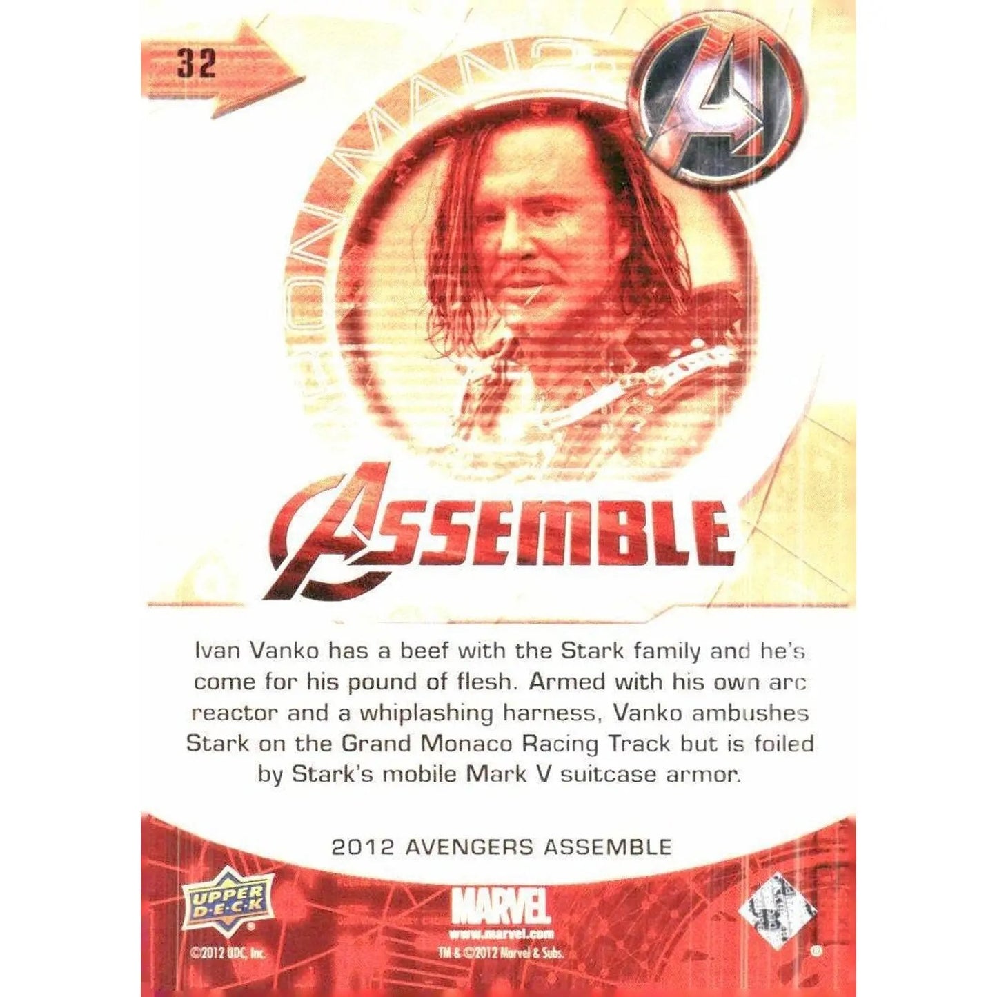 2012 Upper Deck Avengers Assemble #32 Iron Man 2 - MOD Shop LLC