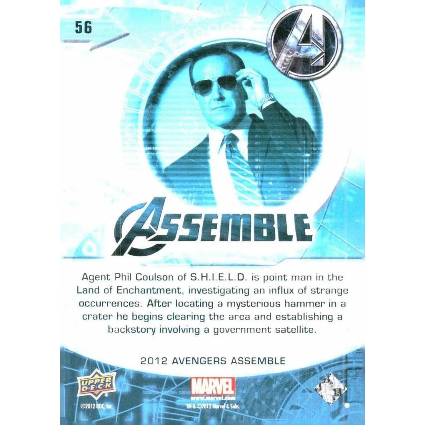 2012 Upper Deck Avengers Assemble #56 Thor - Agent Phil Coulson - MOD Shop LLC