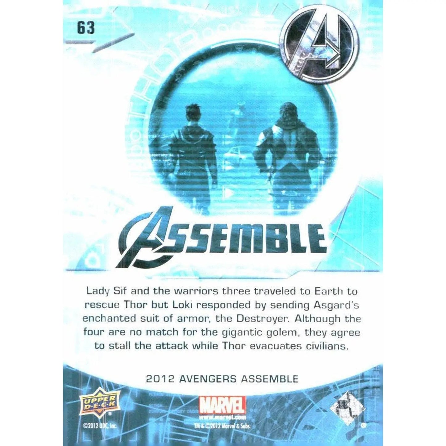 2012 Upper Deck Avengers Assemble #63 Thor - Lady Sif & the Warriors Three - MOD Shop LLC