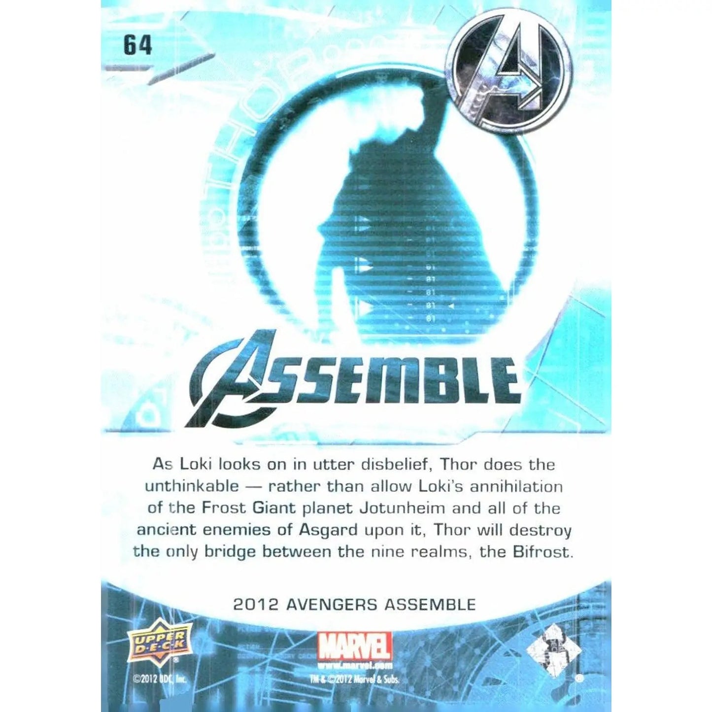 2012 Upper Deck Avengers Assemble #64 Thor - Thor destroys the bridge - MOD Shop LLC