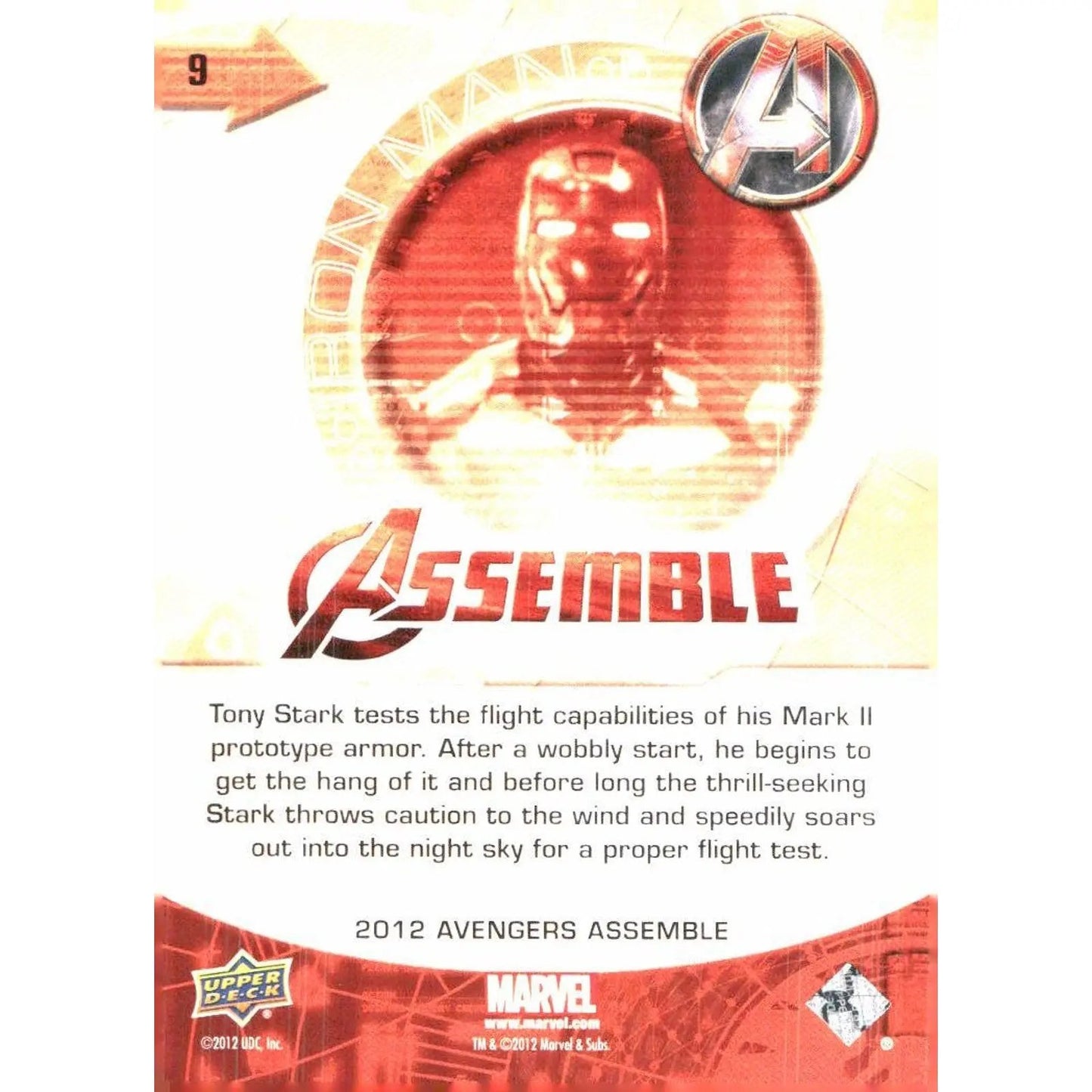 2012 Upper Deck Avengers Assemble #9 Iron Man - MOD Shop LLC