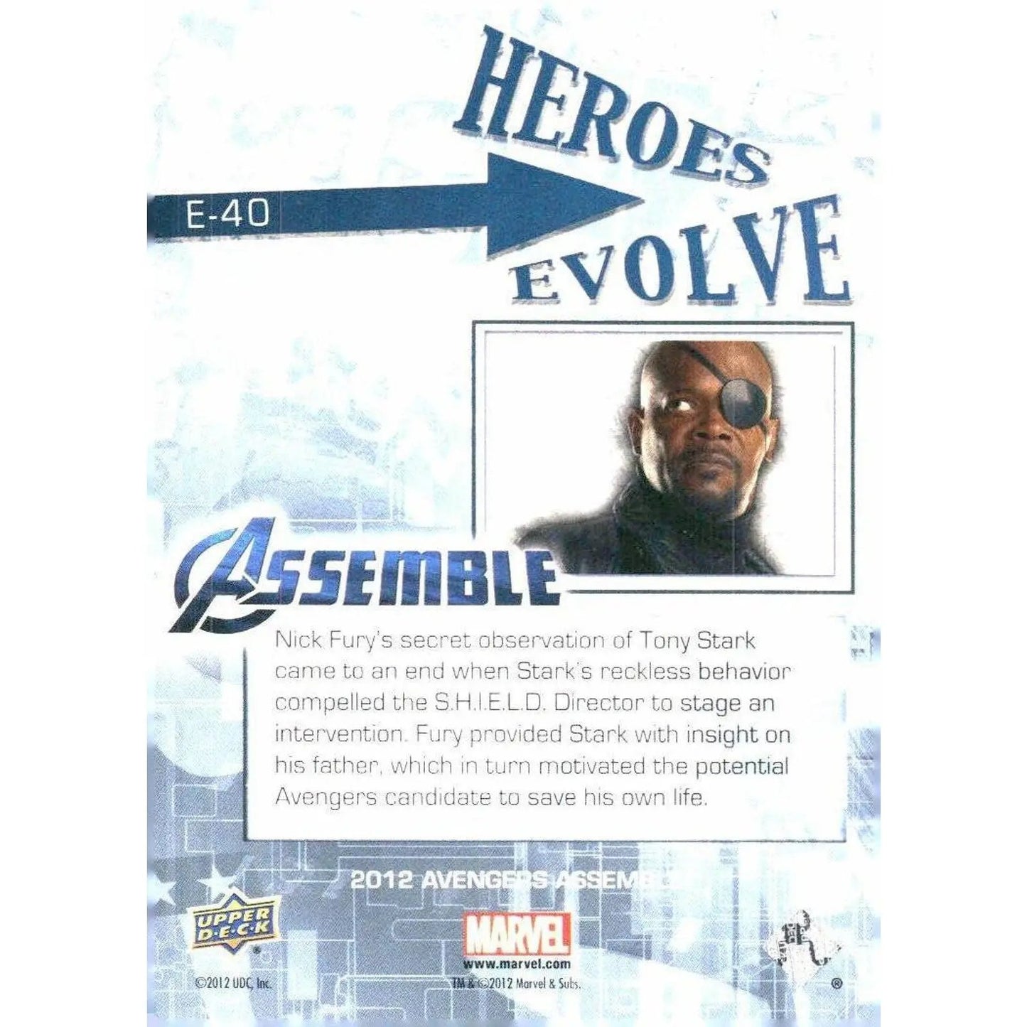 2012 Upper Deck Avengers Assemble #E - 40 Nick Fury - MOD Shop LLC