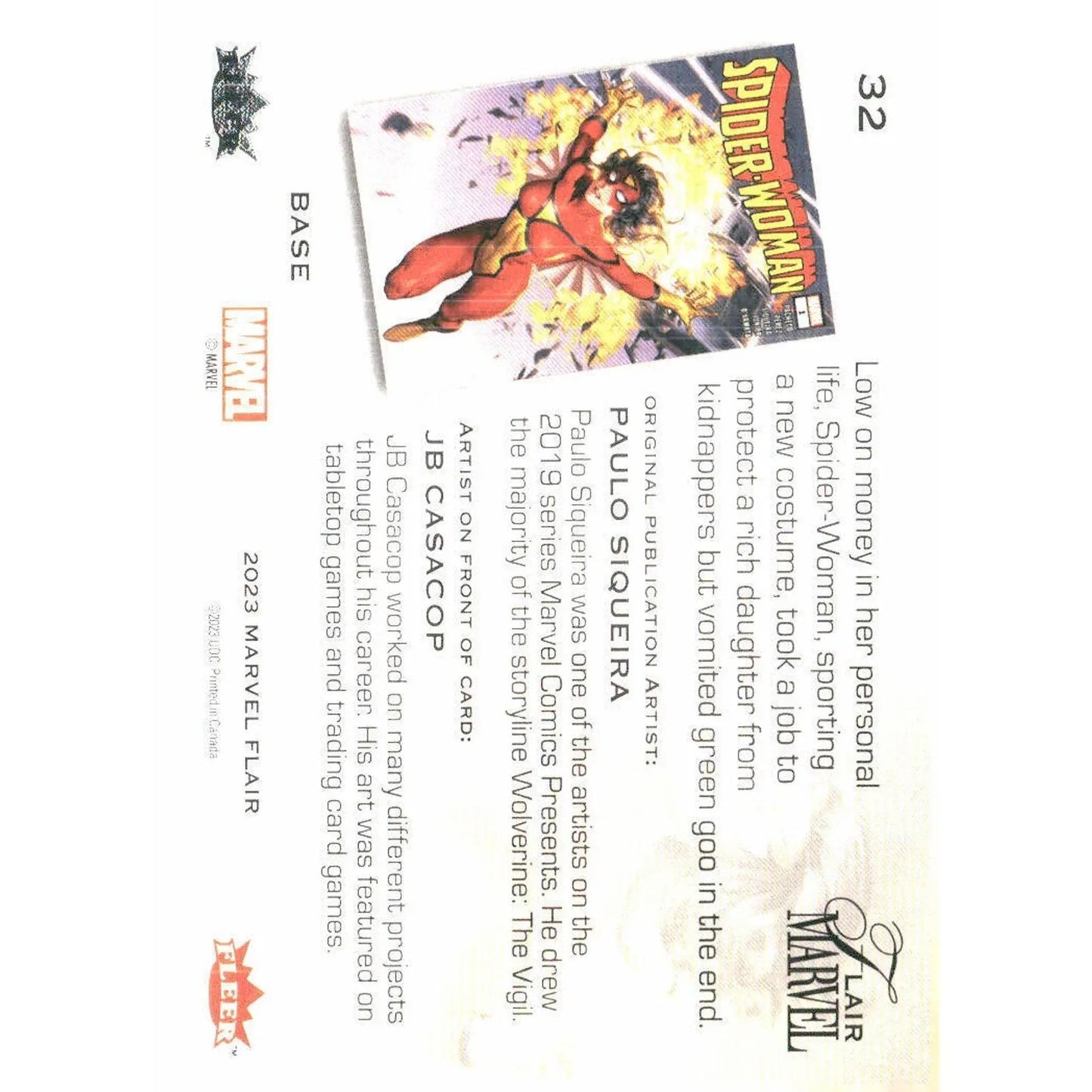 2023 Flair Marvel #32 Spider - Woman Base - MOD Shop LLC