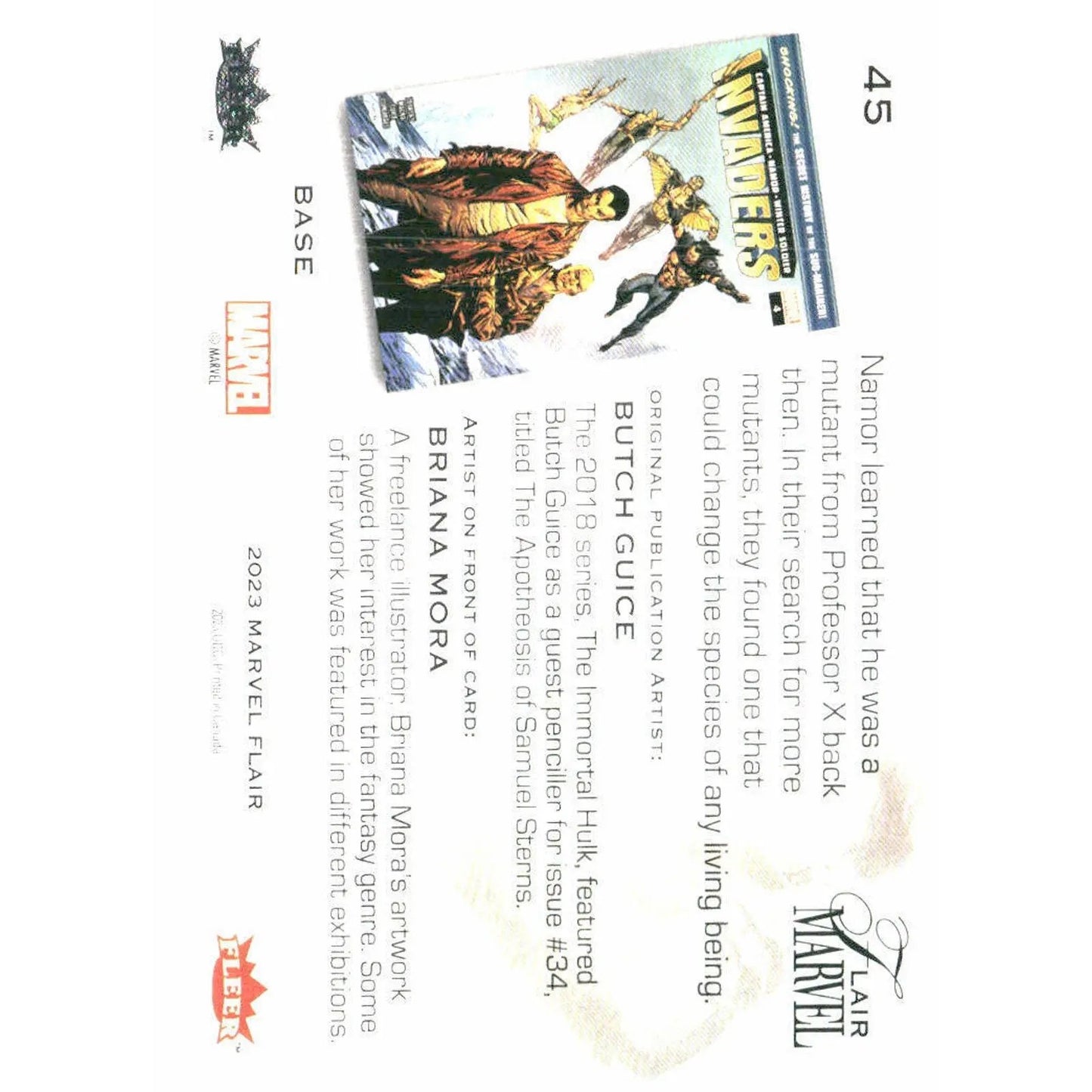 2023 Flair Marvel #45 Namor Base - MOD Shop LLC