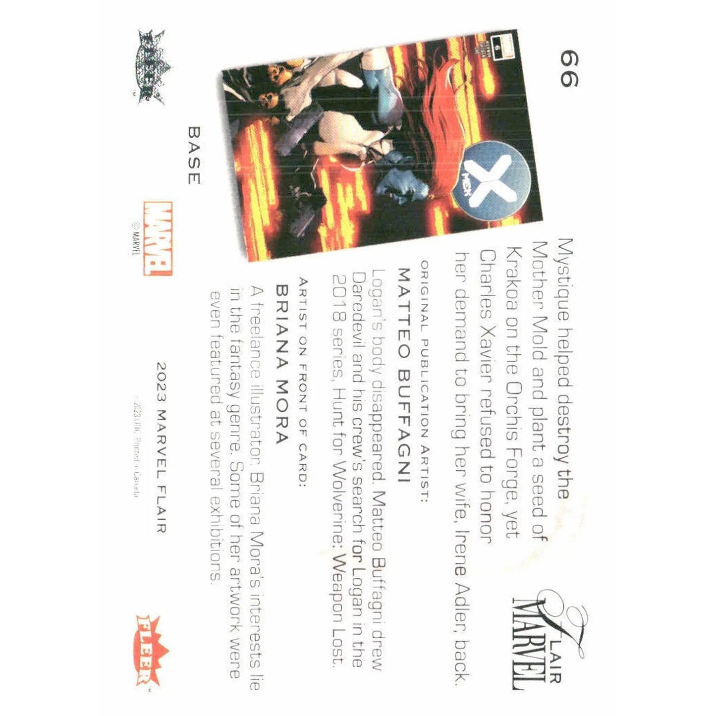 2023 Flair Marvel #66 Mystique Base - MOD Shop LLC