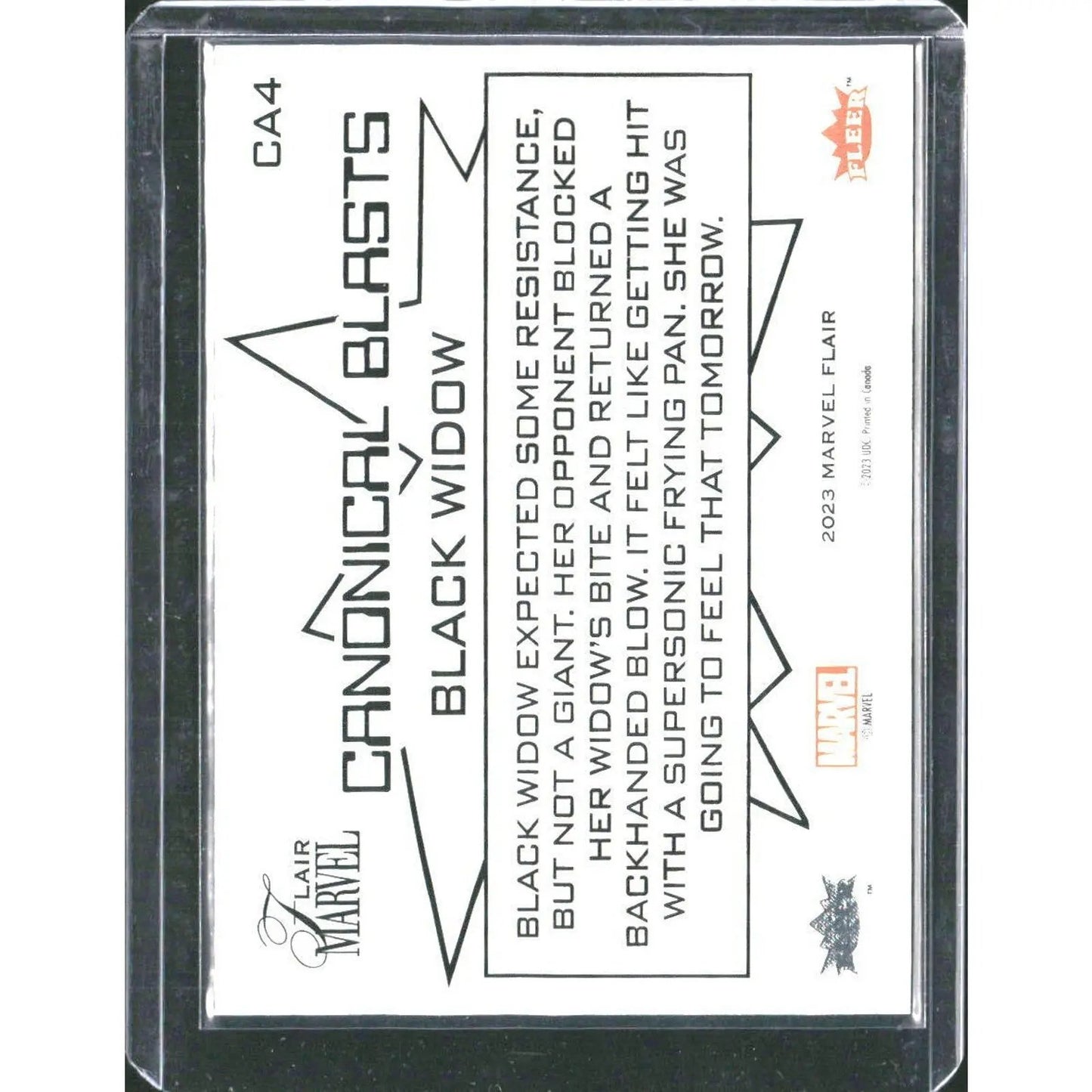 2023 Flair Marvel #CA4 Black Widow - MOD Shop LLC