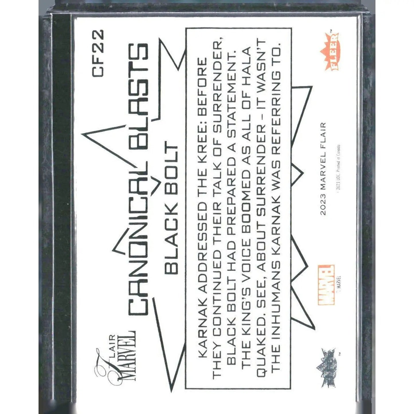 2023 Flair Marvel #CF22 Black Bolt - MOD Shop LLC