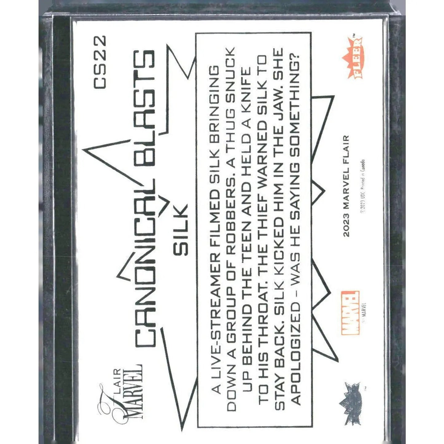 2023 Flair Marvel #CS22 Silk - MOD Shop LLC