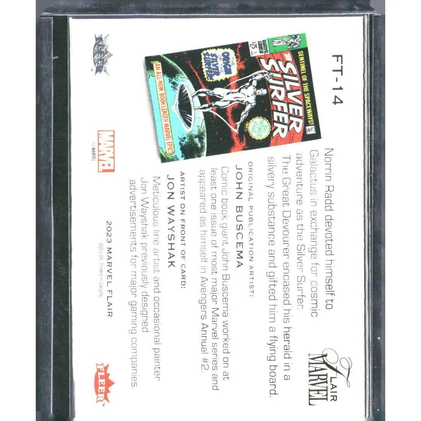 2023 Flair Marvel #FT - 14 Silver Surfer Flairium - Level 2 - MOD Shop LLC