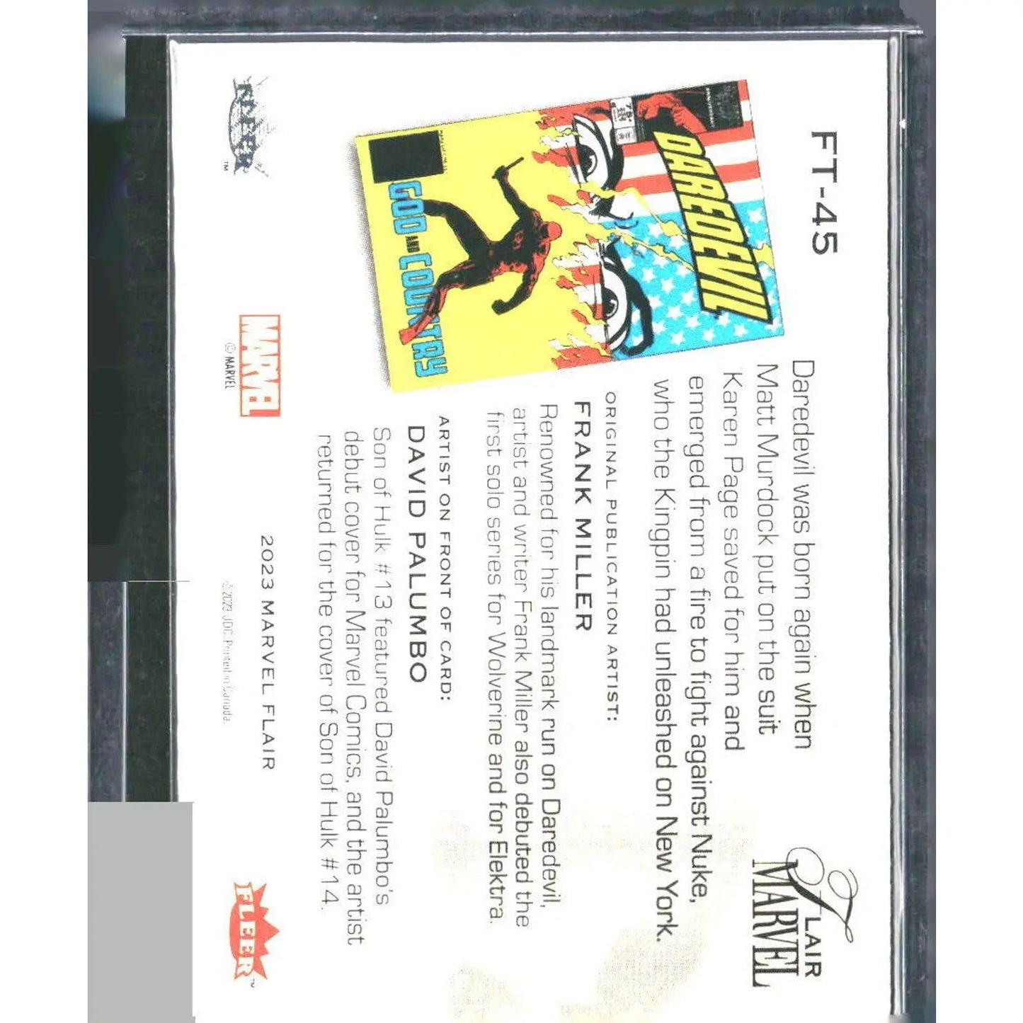 2023 Flair Marvel #FT - 45 Daredevil Flairium - Level 5 - MOD Shop LLC