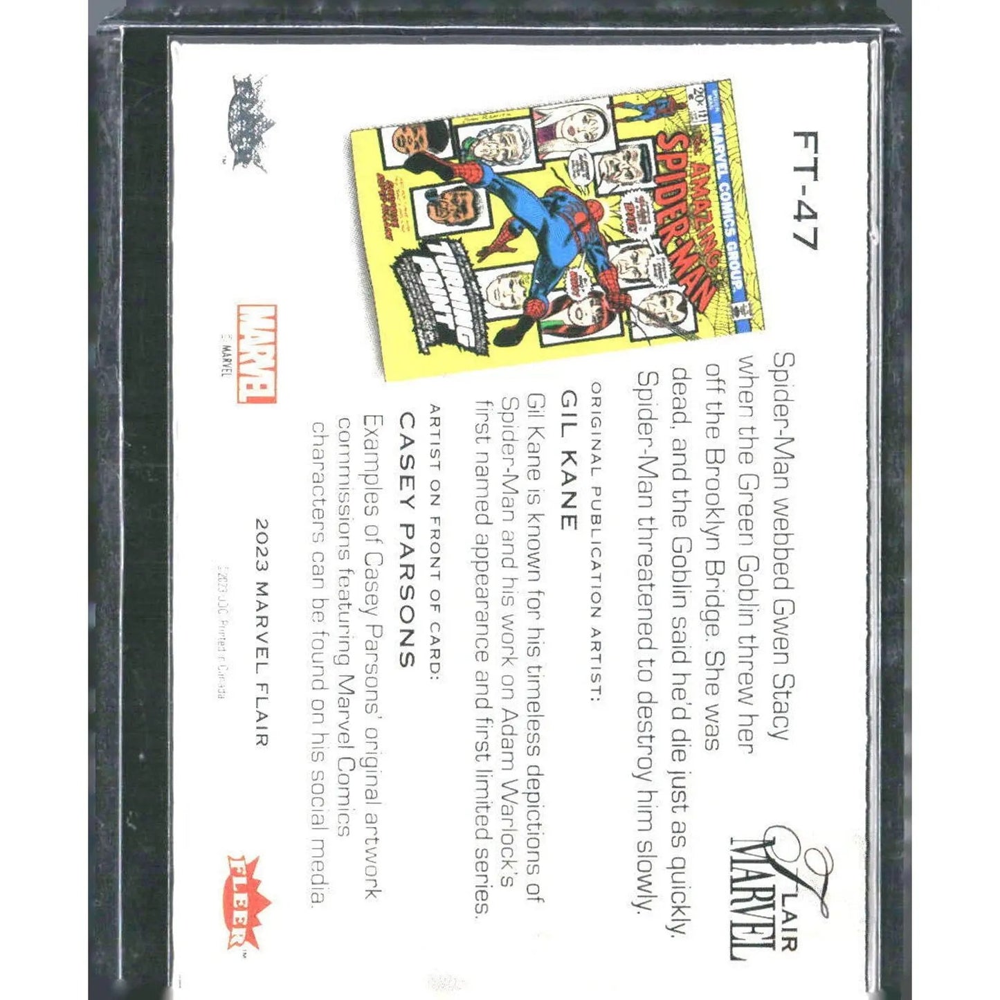 2023 Flair Marvel #FT - 47 Spider - Man Flairium - Level 5 - MOD Shop LLC
