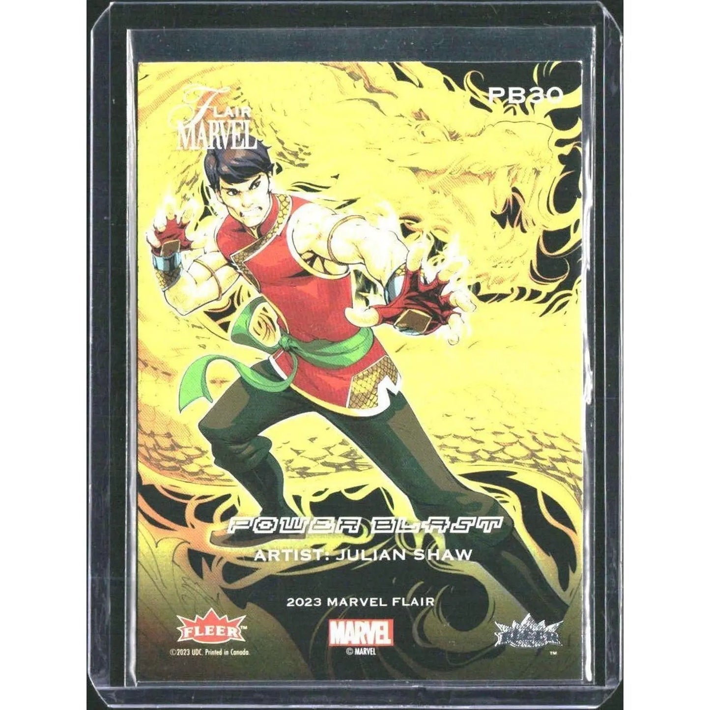 2023 Flair Marvel #PB30 Shang - Chi Power Blast Short Print (SP) - MOD Shop LLC