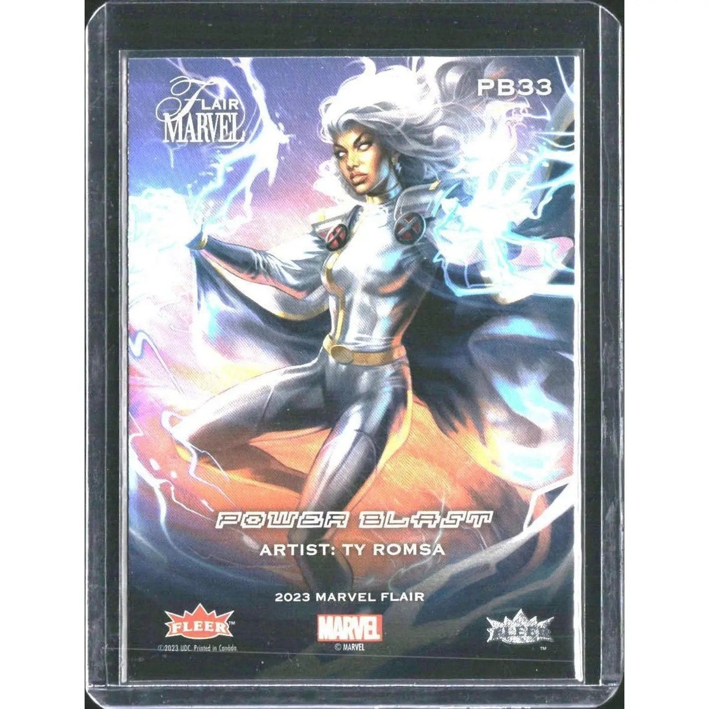 2023 Flair Marvel #PB33 Storm Power Blast Short Print (SP) - MOD Shop LLC
