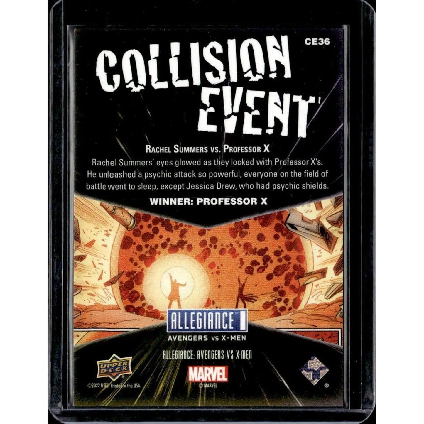 2023 Upper Deck Marvel Allegiance: A vs X #CE36 Rachel Summers vs. Professor X - MOD Shop LLC