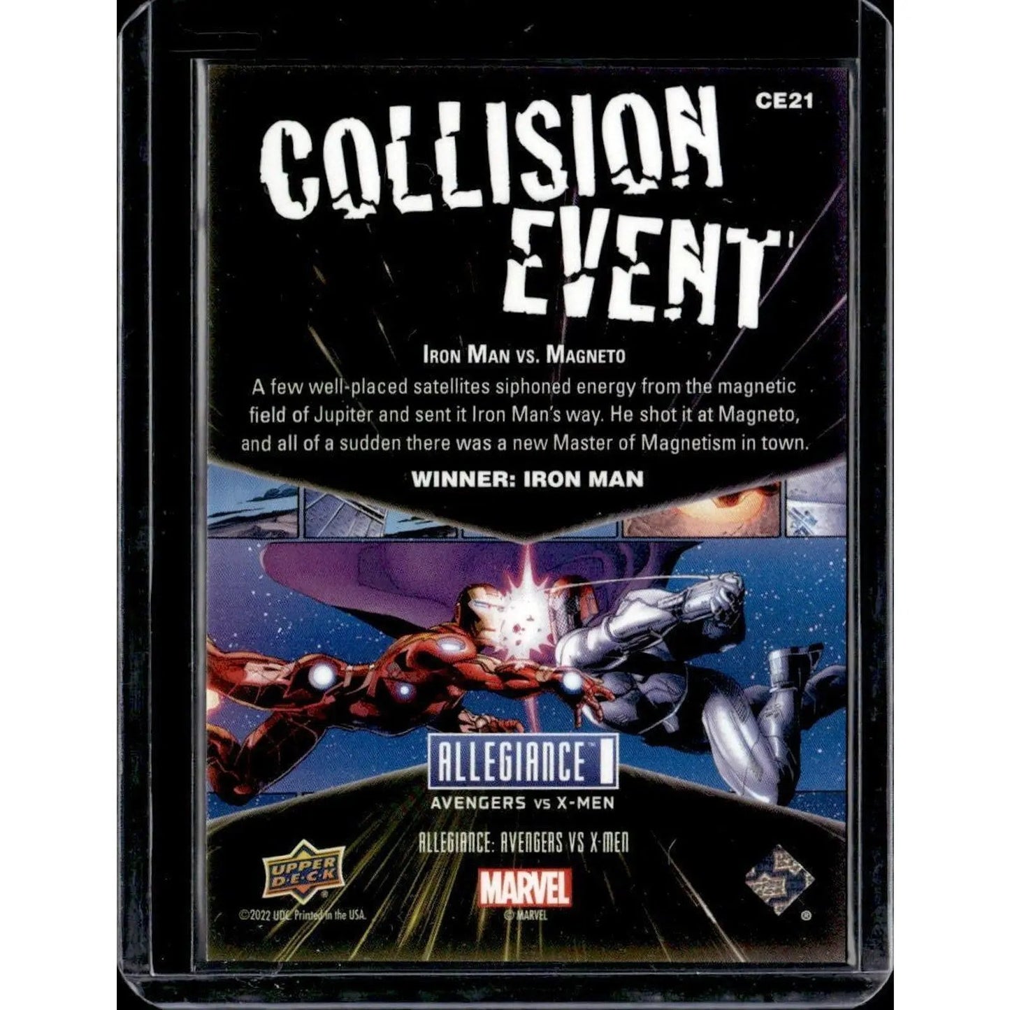 2023 Upper Deck Marvel Allegiance: Avengers vs X - Men #CE21 Iron Man vs. Magneto - MOD Shop LLC