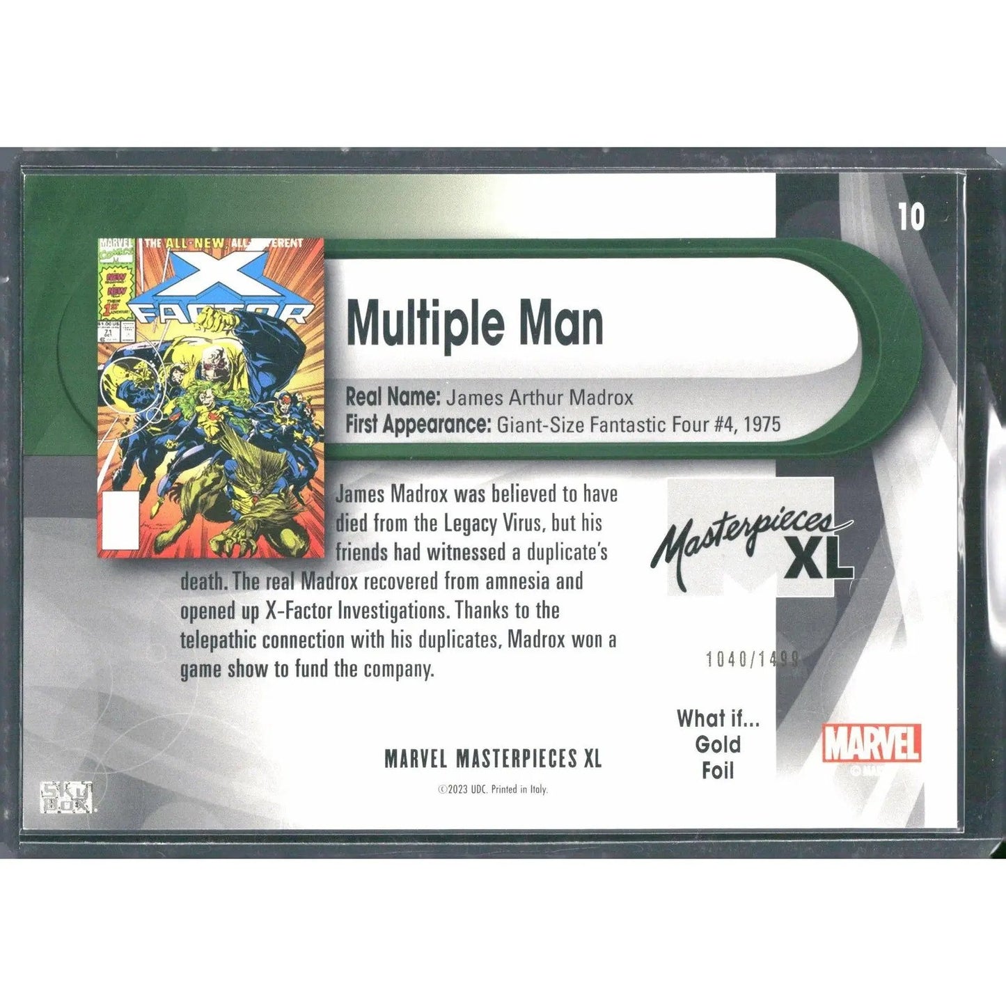 2024 SkyBox Marvel Masterpieces XL #10 Multiple Man Lvl 1 WI Gold /1499 - MOD Shop LLC
