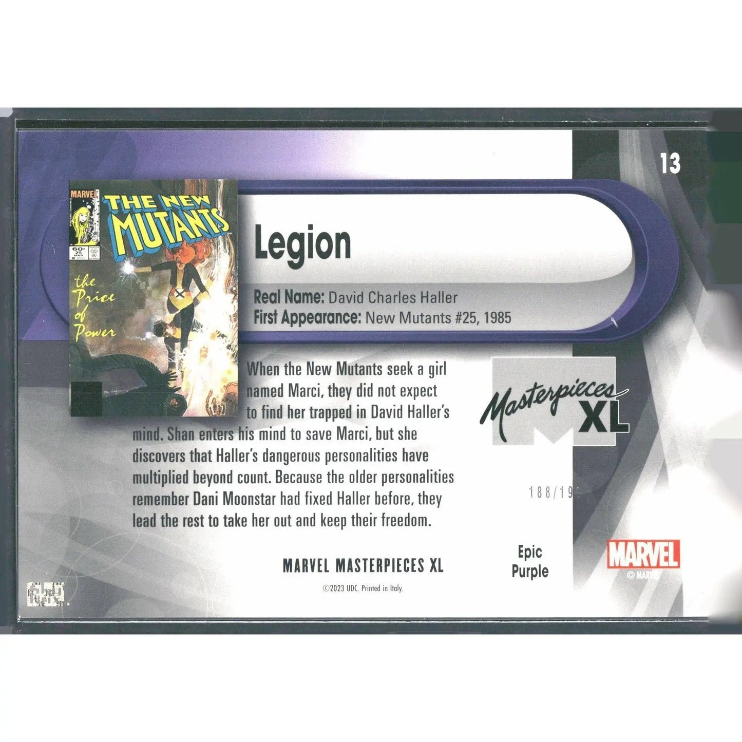2024 SkyBox Marvel Masterpieces XL #13 Legion Epic Purple Foil /199 - MOD Shop LLC