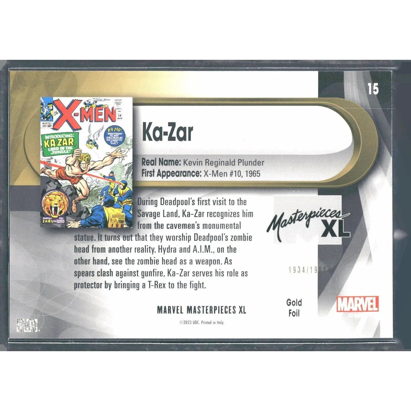 2024 SkyBox Marvel Masterpieces XL #15 Ka - Zar /1999 - MOD Shop LLC
