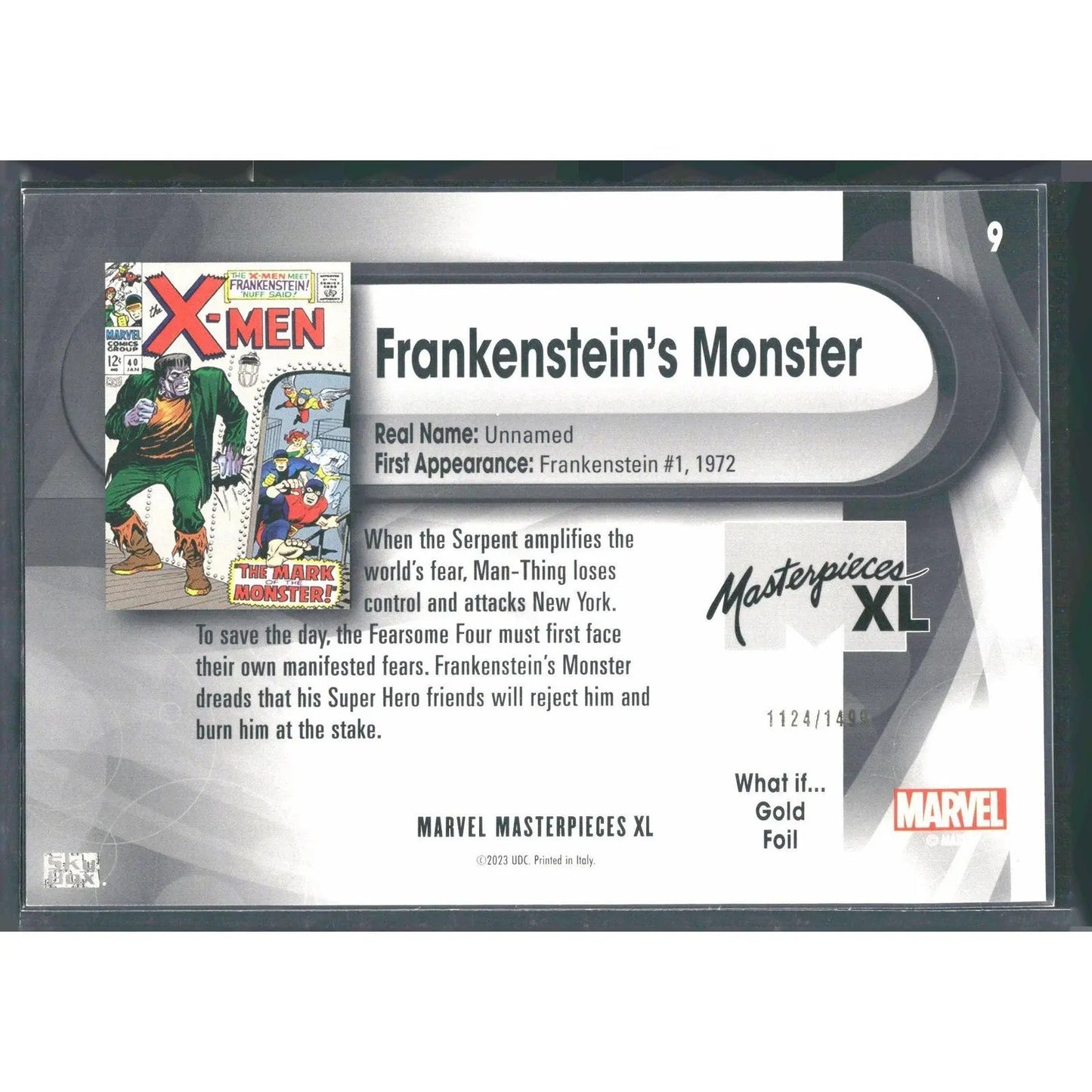 2024 SkyBox Marvel Masterpieces XL #9 Frankenstein’s Monster /1499 - MOD Shop LLC