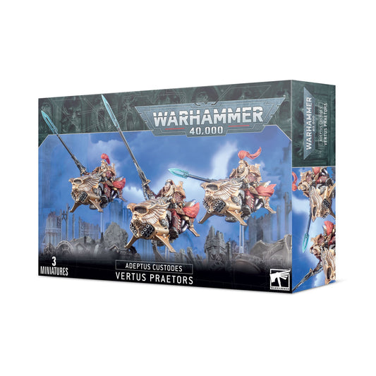 Warhammer 40K Adeptus Custodes Vertus Praetors - 3 Dawneagle Jetbike Miniatures Set | Games Workshop 01-12 | Fast Attack Squad