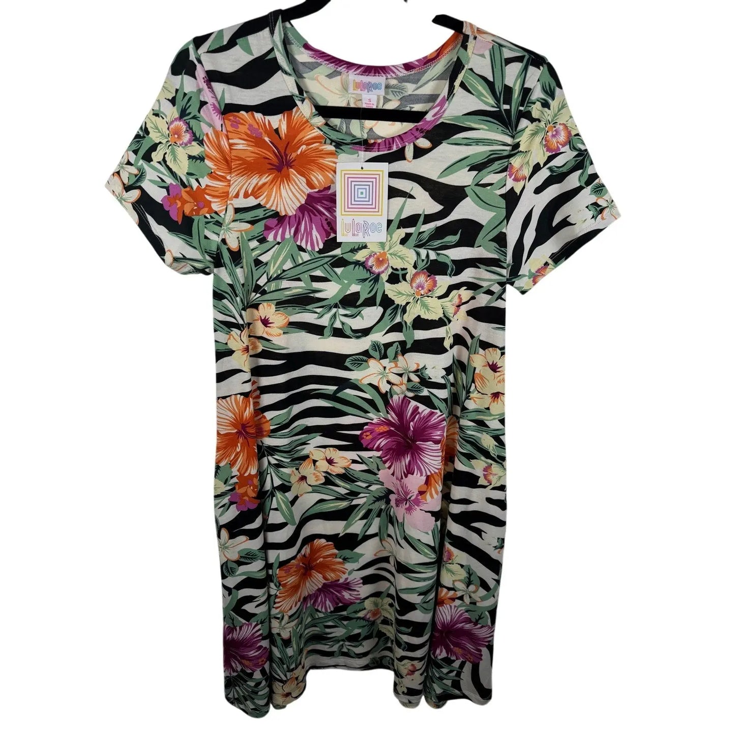 Lularoe - Jessie - S - NWT - Women's Dress - Zebra and Floral