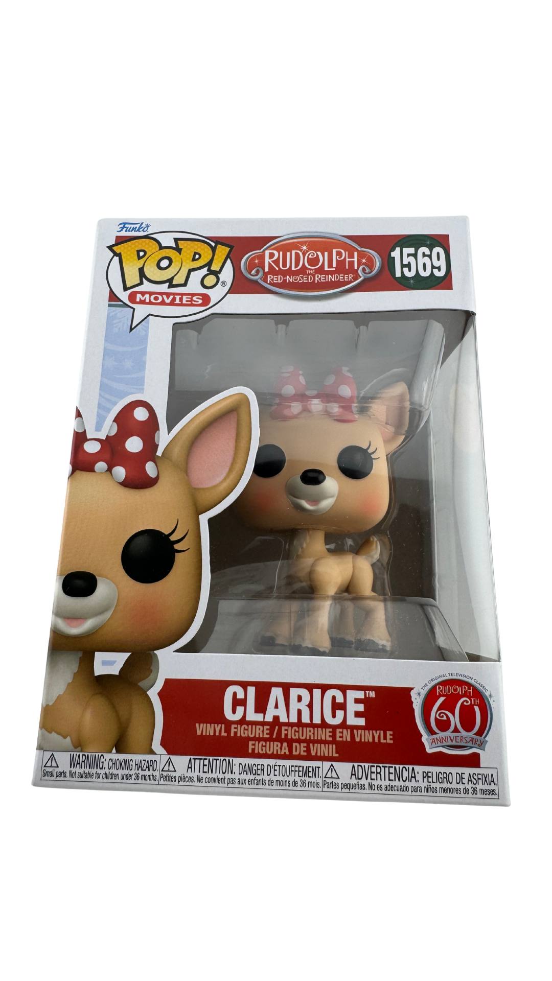 Funko Pop! Rudolph the Red-Nosed Reindeer Clarice #1569 | 60th Anniversary Holiday Vinyl Figure