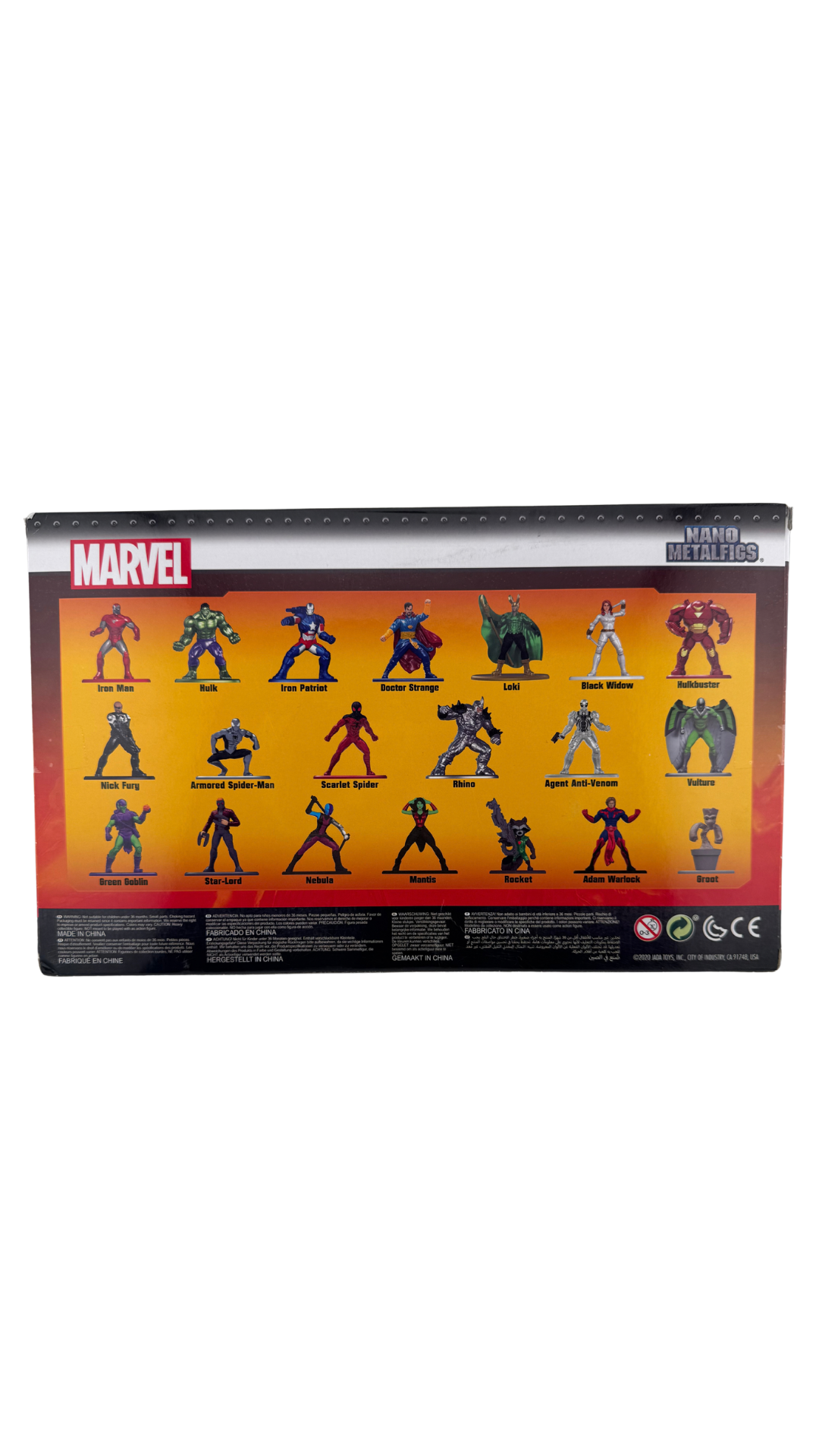 Jada Toys Nano Metalfigs Marvel Series 5 Die-Cast Figure 20-Pack