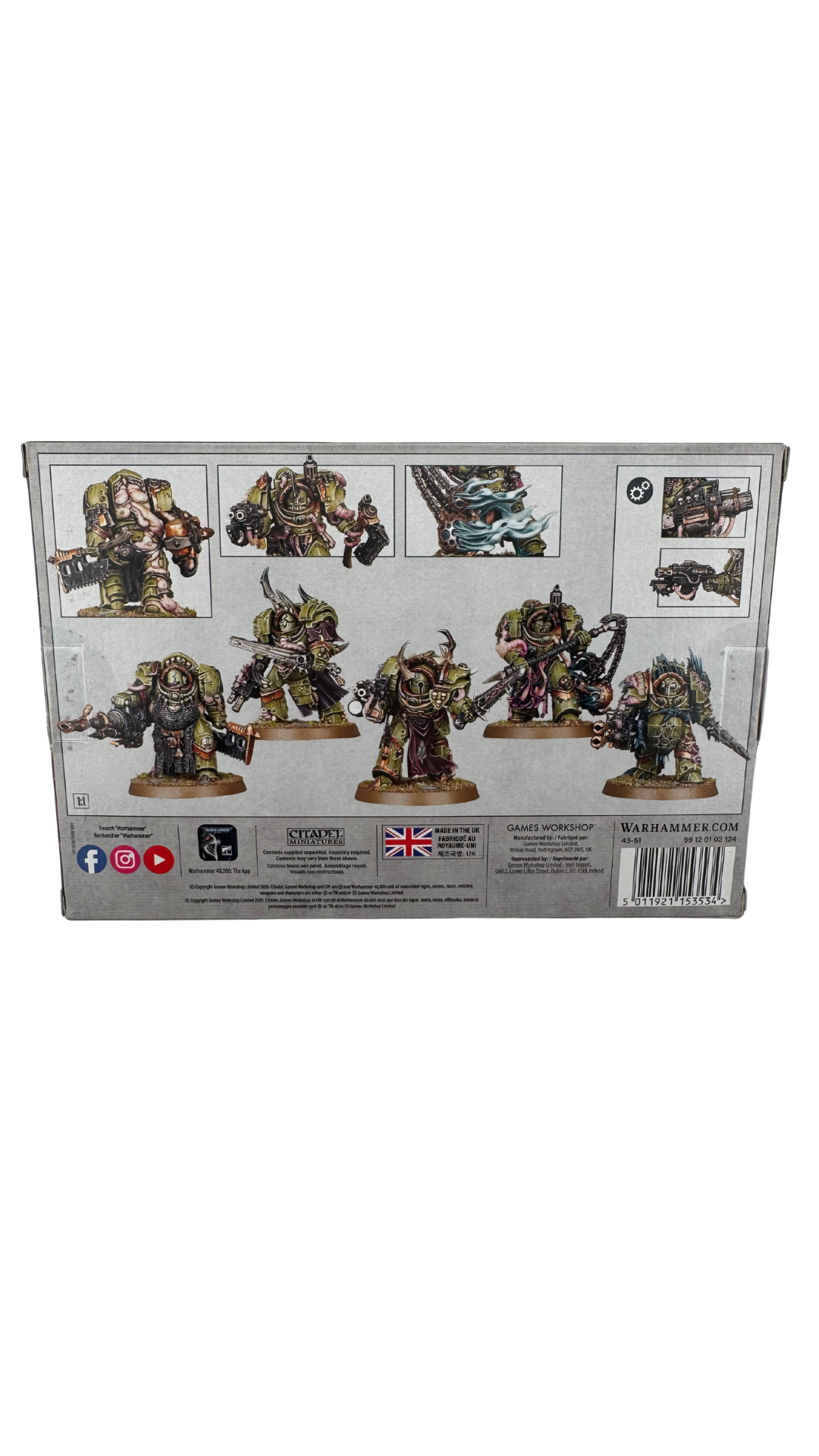 Warhammer 40,000 Death Guard: Blightlord Terminators, 5 Miniatures (Games Workshop 43-51)