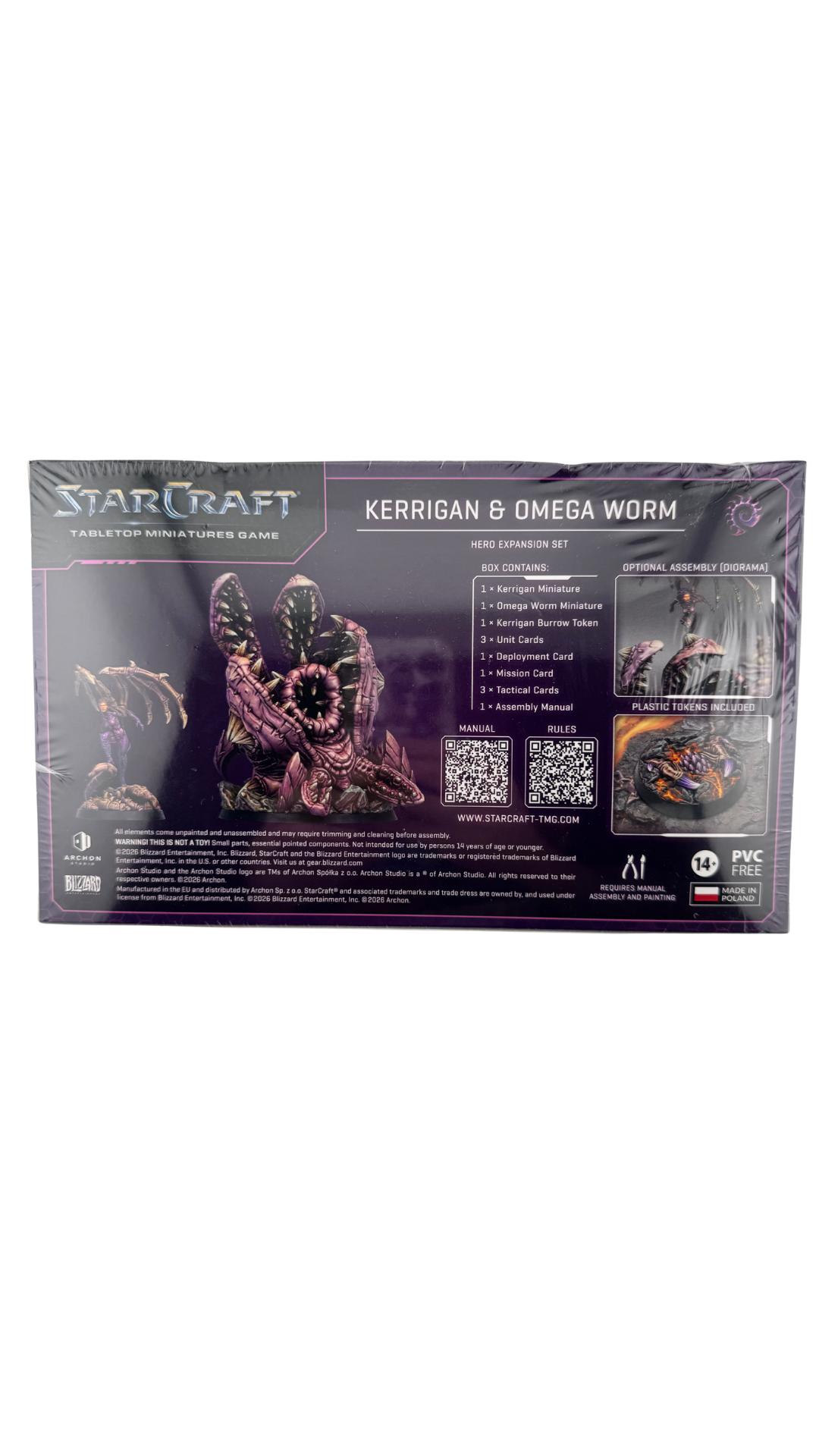 StarCraft Tabletop Miniatures Game: Kerrigan & Omega Worm, Zerg Hero Expansion Set (Archon Studio)