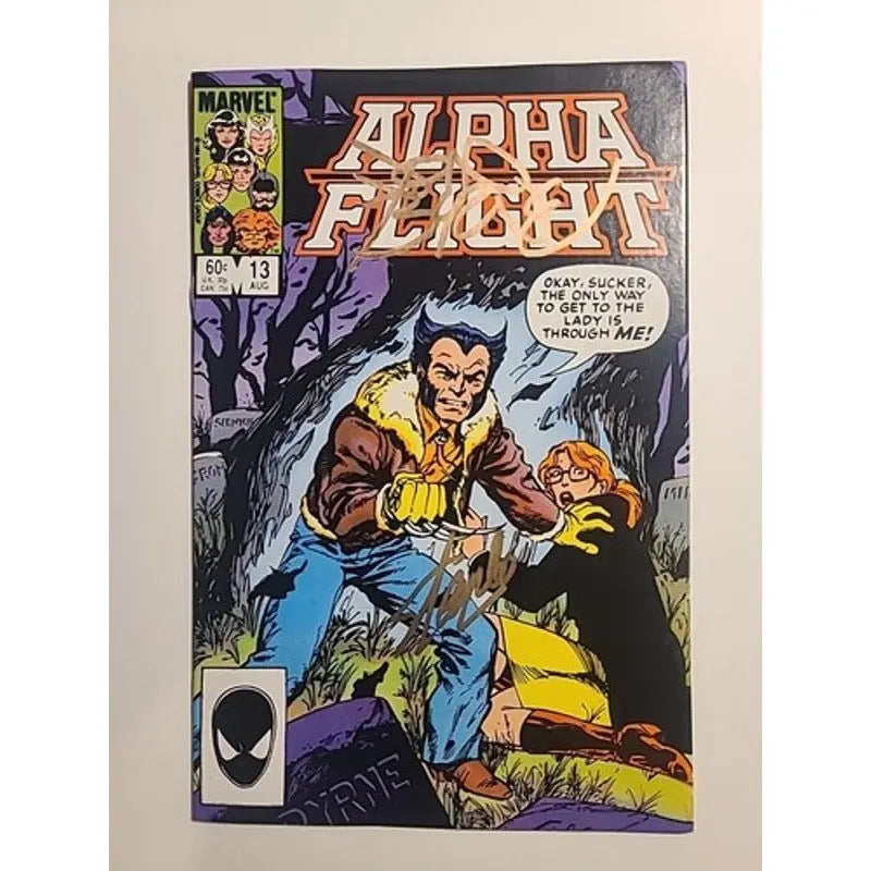 Alpha Flight 13 VF+8.5 Wolverine! Signed John Byrne & StanLee! NO COA - MOD Shop LLC