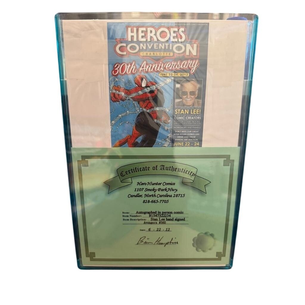 AVENGERS 360 Signed STAN LEE Autograph COA Included - MOD Shop LLC